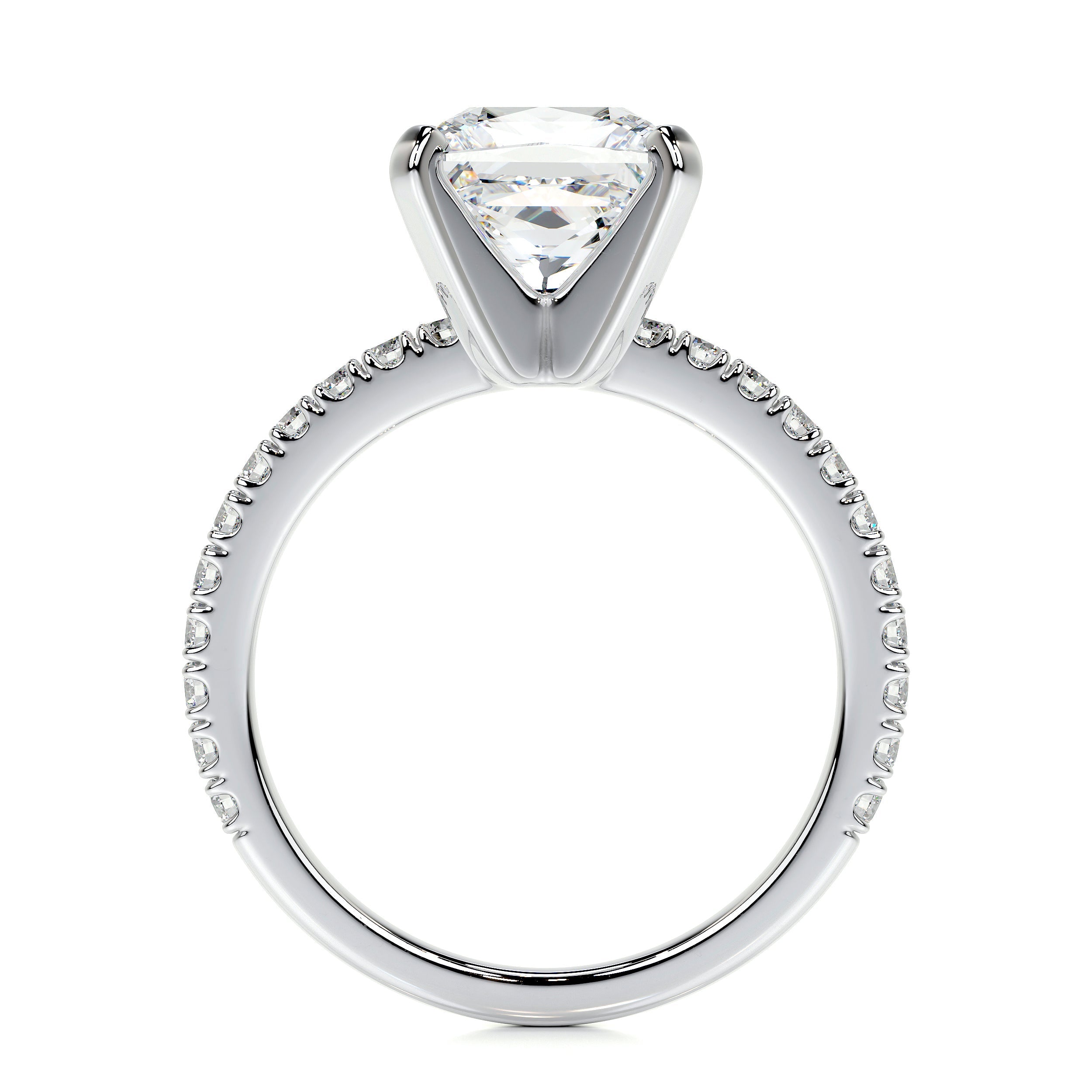 Stephanie Lab Grown Diamond Ring   (2.8 Carat) -14K White Gold