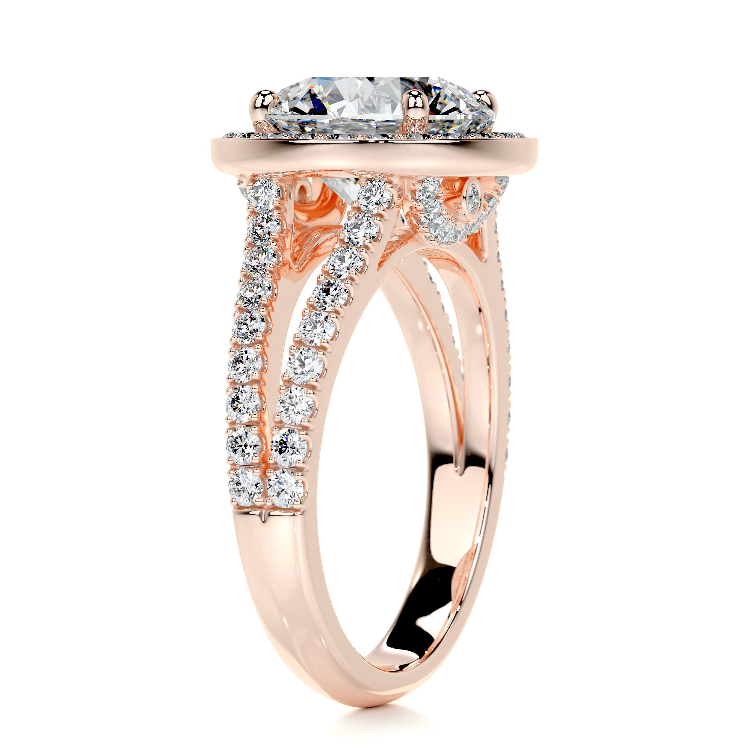 Camilla Diamond Engagement Ring   (2.75 Carat) -14K Rose Gold
