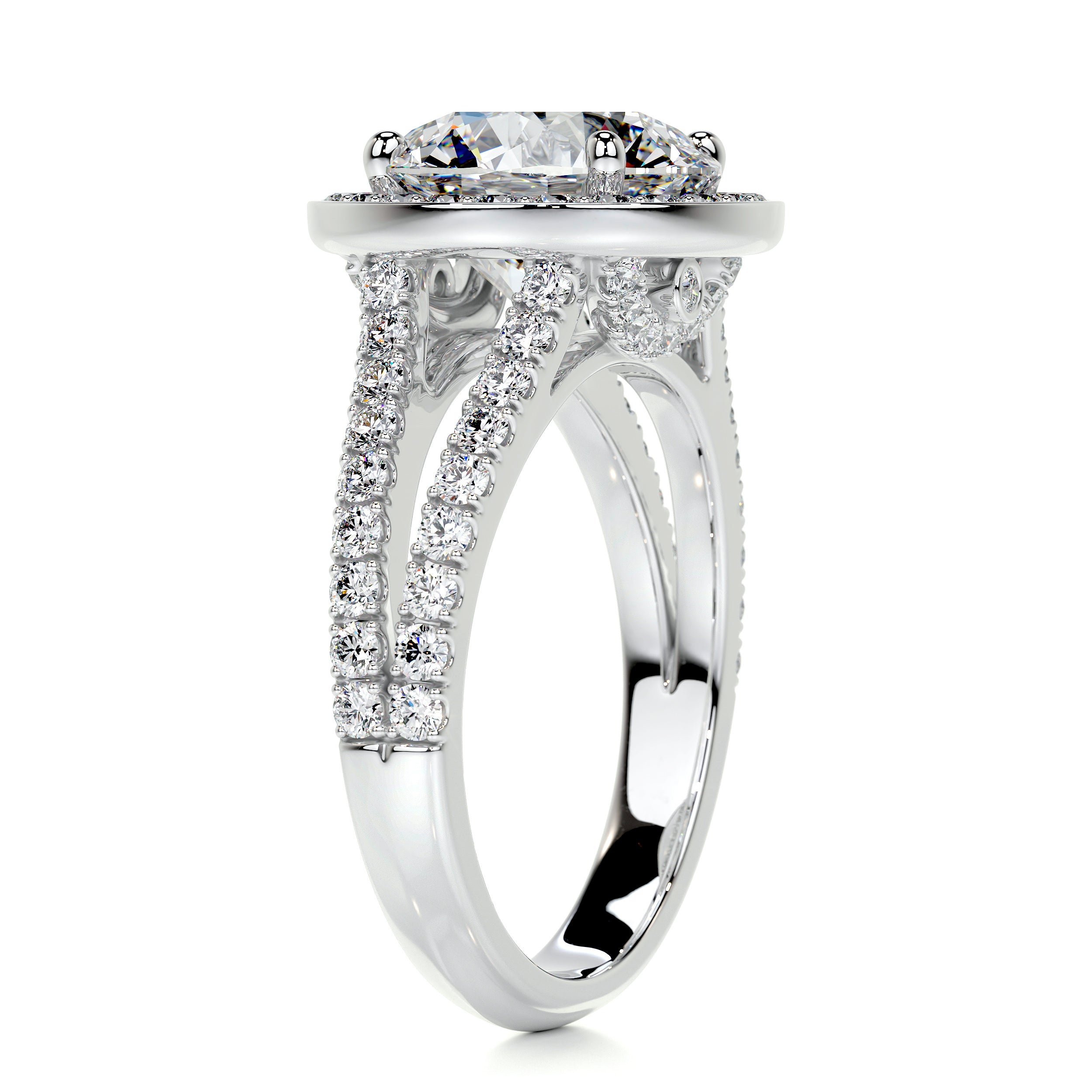 Camilla Diamond Engagement Ring   (2.75 Carat) -14K White Gold