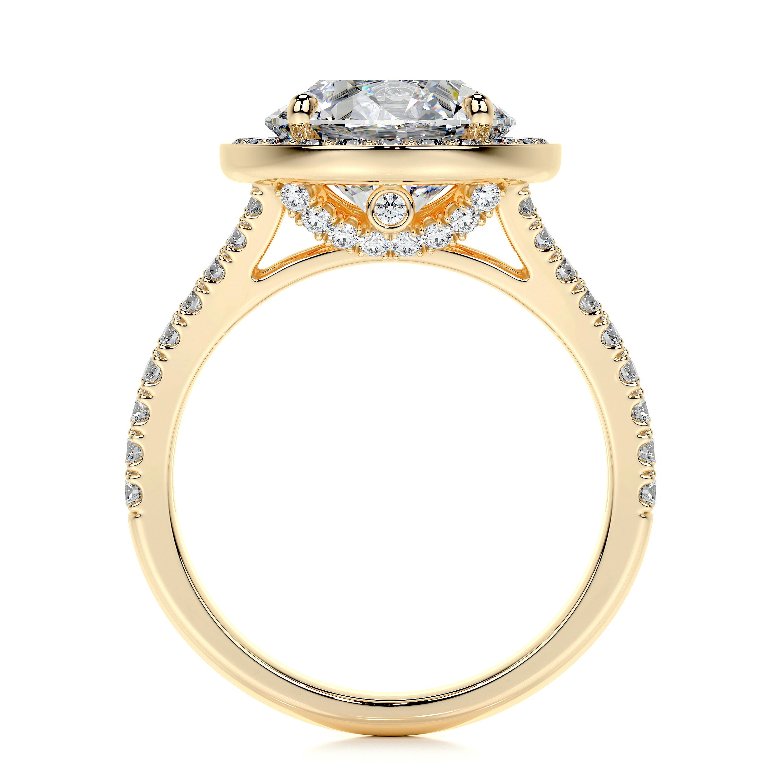 Camilla Lab Grown Diamond Ring   (2.75 Carat) -18K Yellow Gold