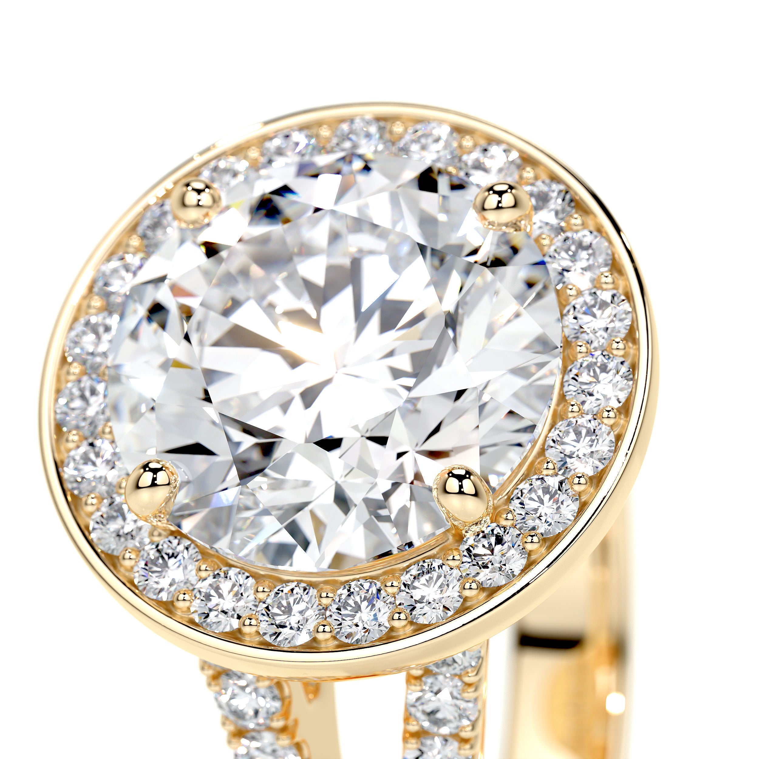 Camilla Lab Grown Diamond Ring   (2.75 Carat) -18K Yellow Gold