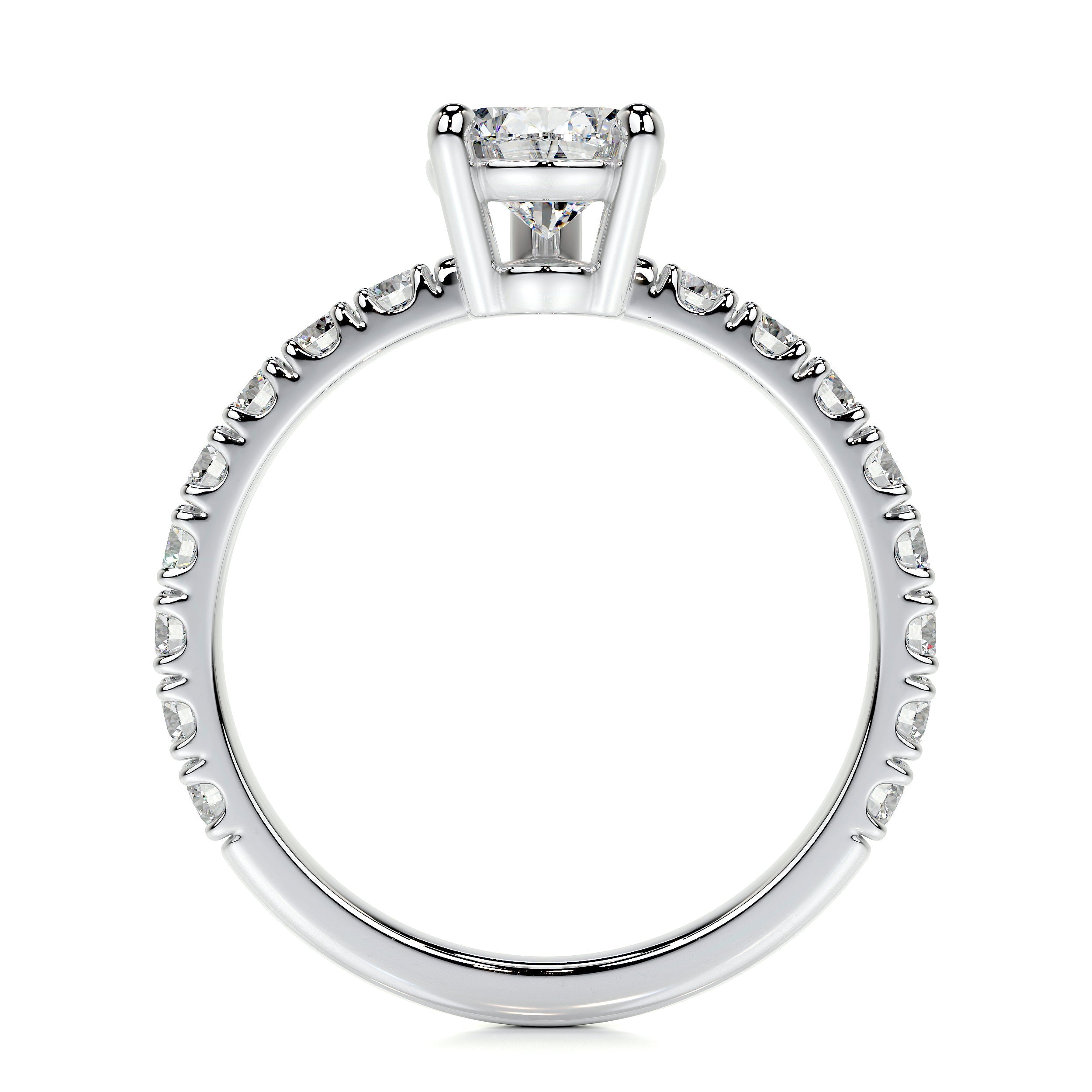 Hailey Lab Grown Diamond Ring   (2 Carat) -18K White Gold