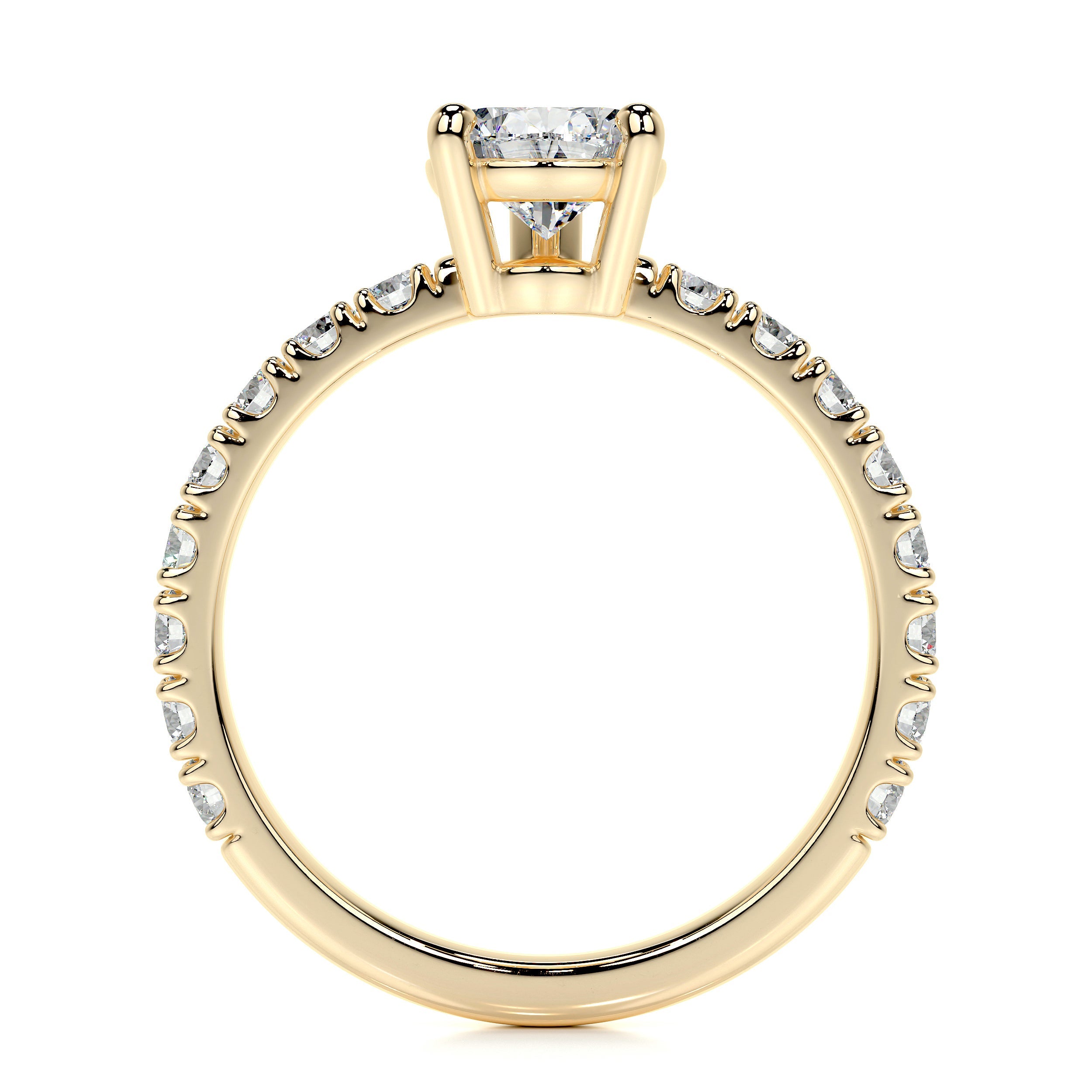 Double Pavé Ring in Yellow Gold with lab grown Diamonds