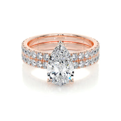 Stephanie Lab Grown Diamond Bridal Set -14K Rose Gold