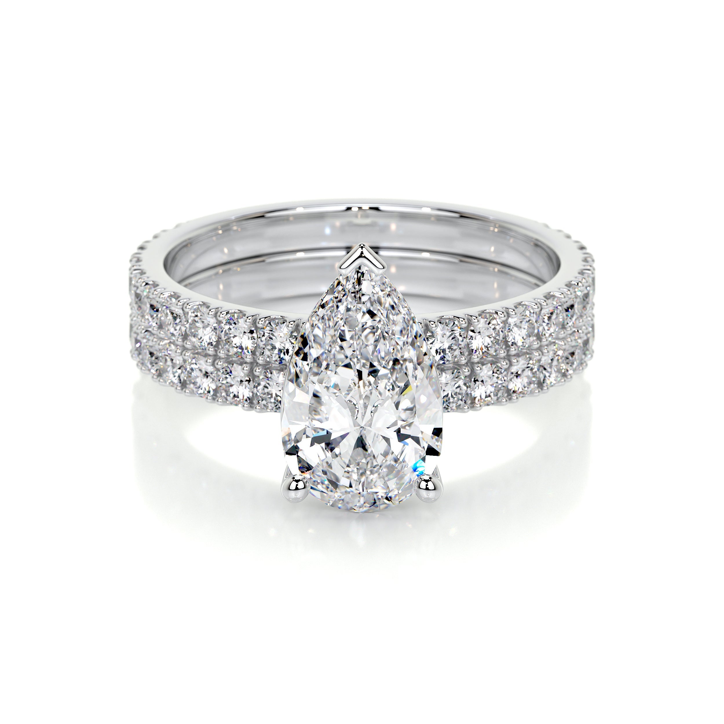 Stephanie Lab Grown Diamond Bridal Set   (2.5 Carat) -18K White Gold