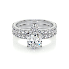 Stephanie Lab Grown Diamond Bridal Set -18K White Gold