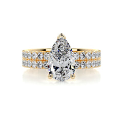 Stephanie Diamond Bridal Set -18K Yellow Gold