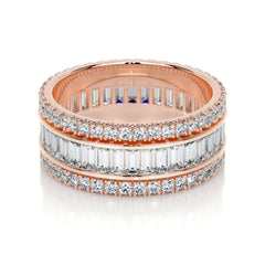 Paige Lab Grown Eternity Wedding Ring (4 Carat) -14K Rose Gold