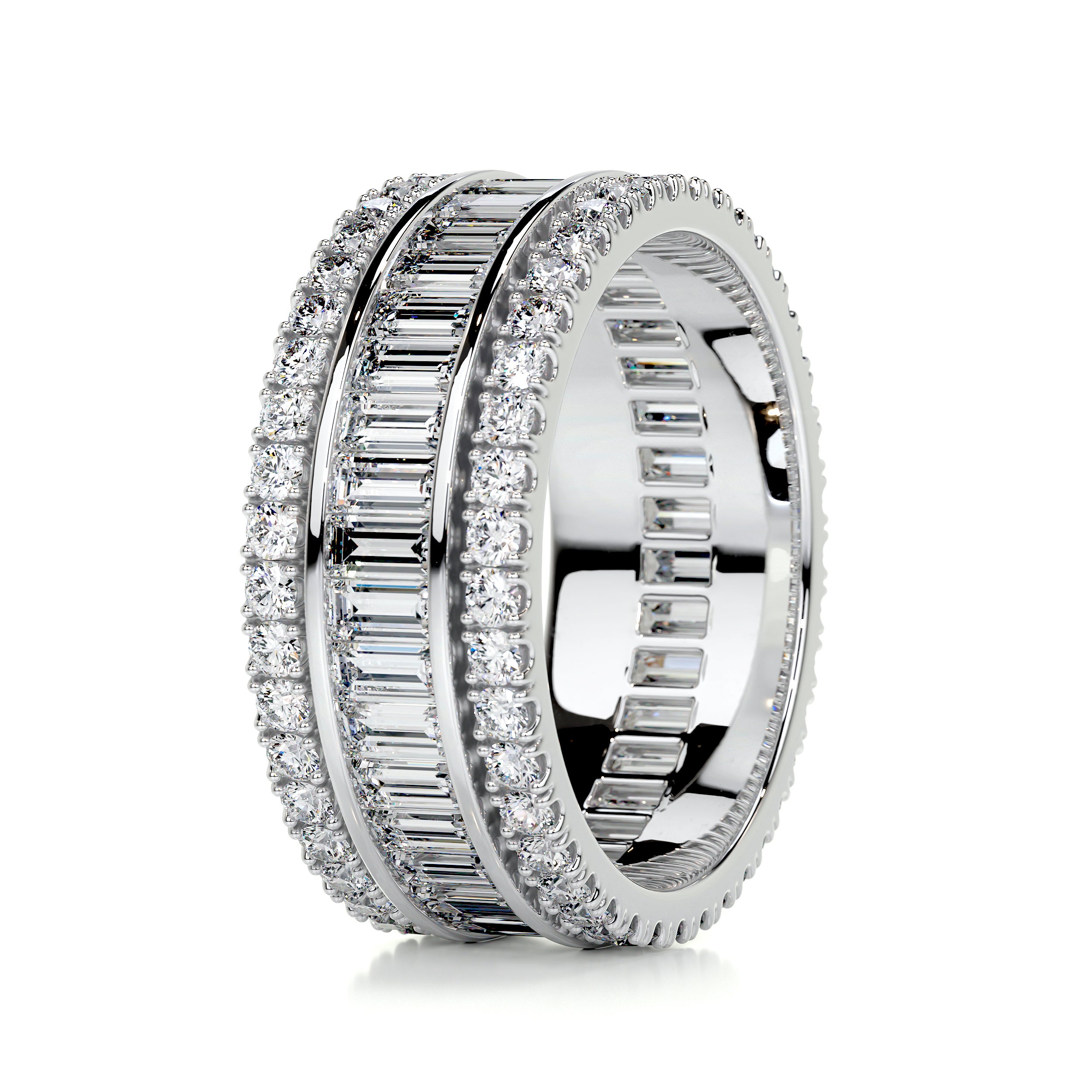 Paige Eternity Wedding Ring   (4 Carat) -18K White Gold