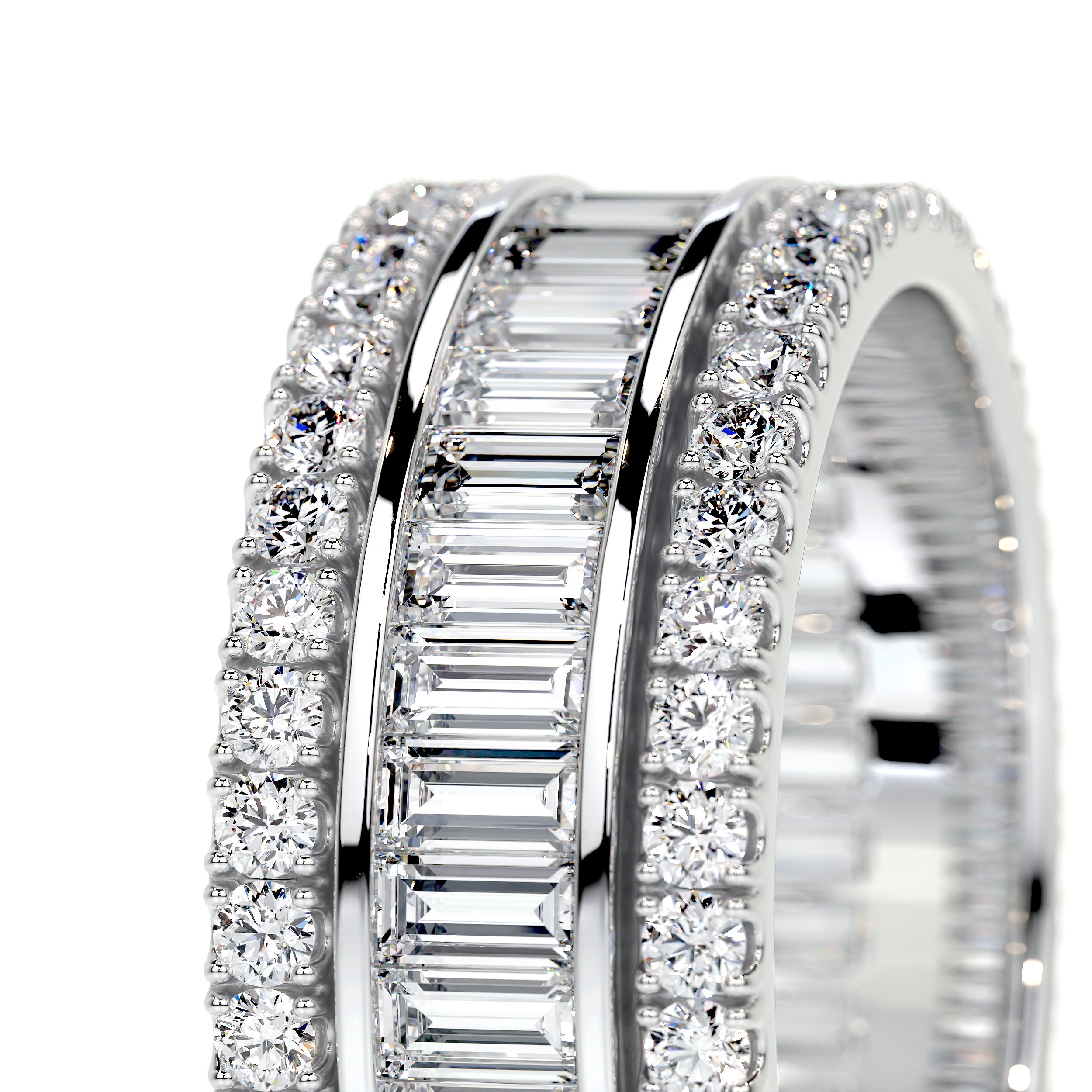 Paige Lab Grown Eternity Wedding Ring   (4 Carat) -18K White Gold