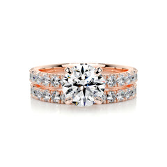Alison Diamond Bridal Set -14K Rose Gold