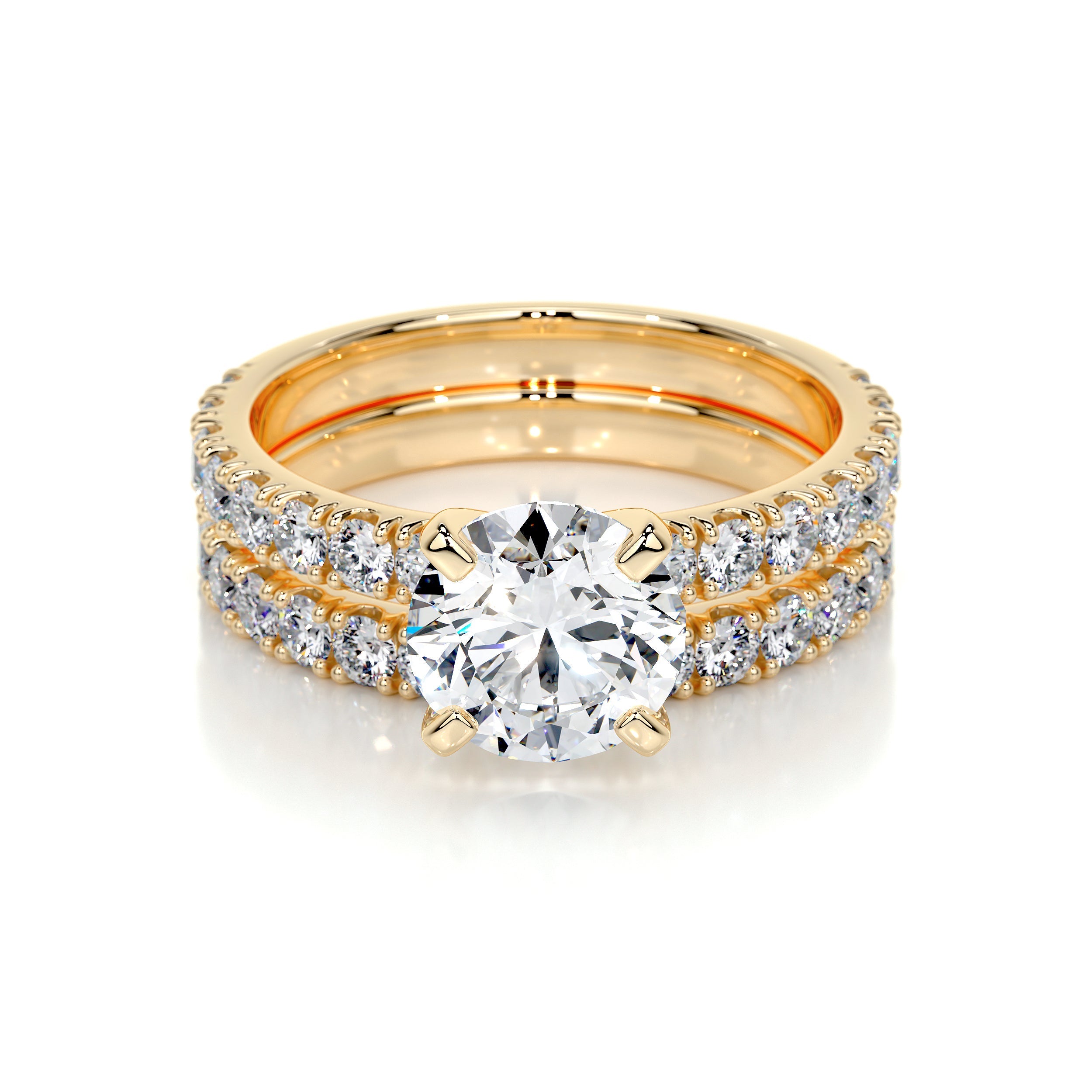 Alison Lab Grown Diamond Bridal Set   (2.5 Carat) -18K Yellow Gold