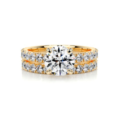 Alison Diamond Bridal Set -18K Yellow Gold