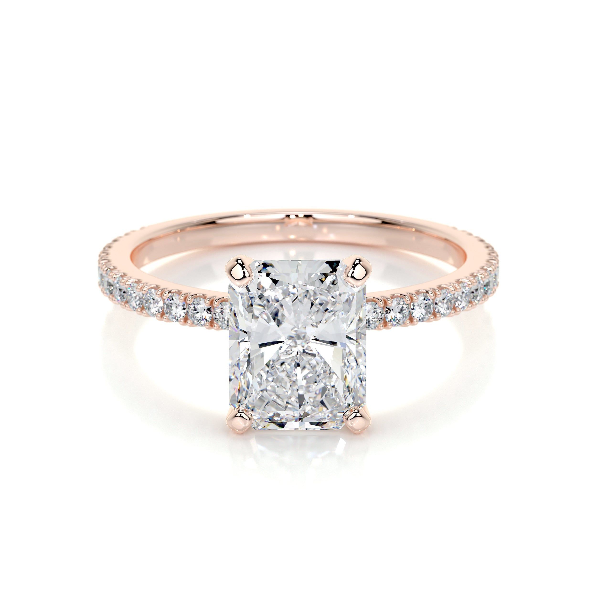 Audrey Lab Grown Diamond Ring   (2.3 Carat) -14K Rose Gold