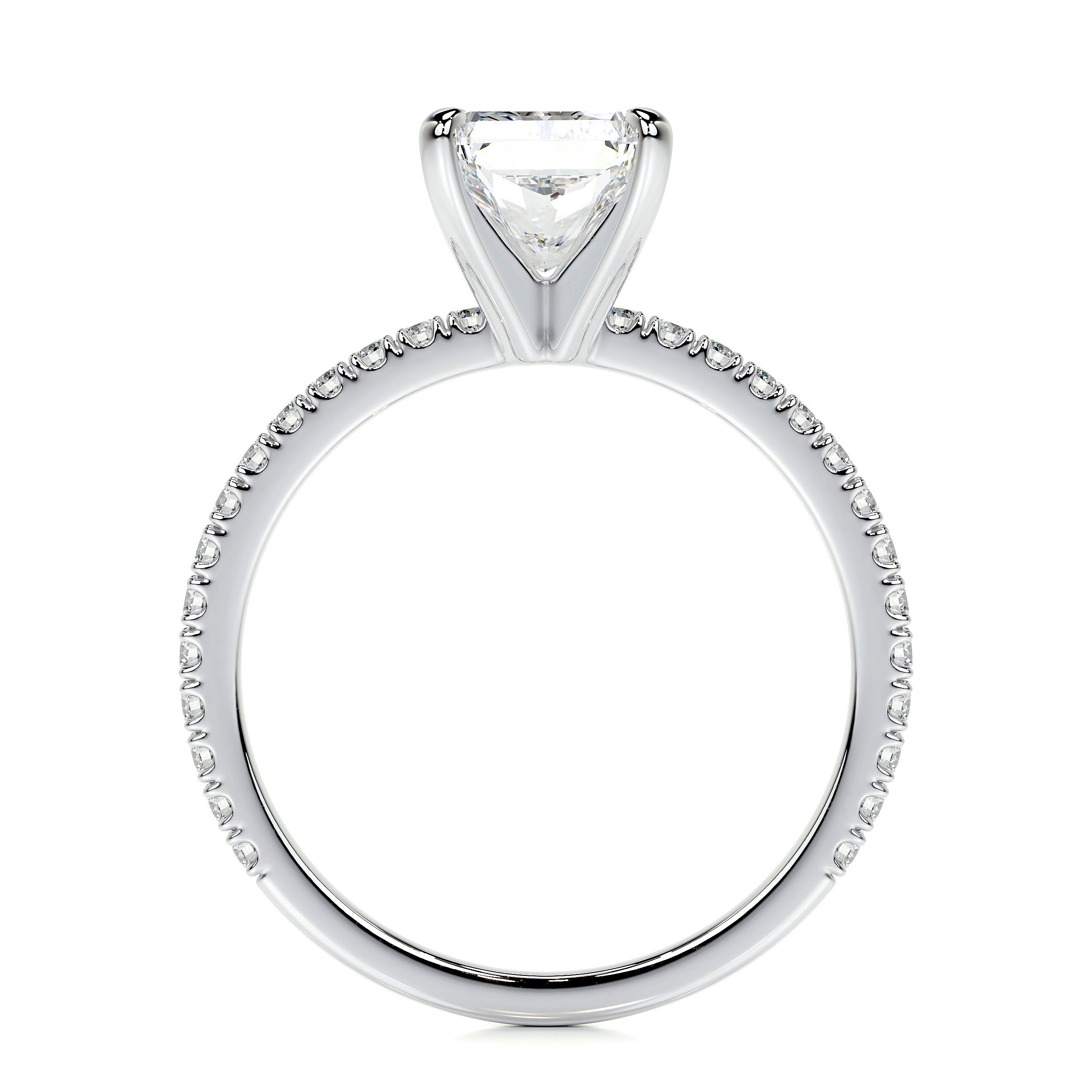 Audrey Lab Grown Diamond Ring   (2.3 Carat) -14K White Gold