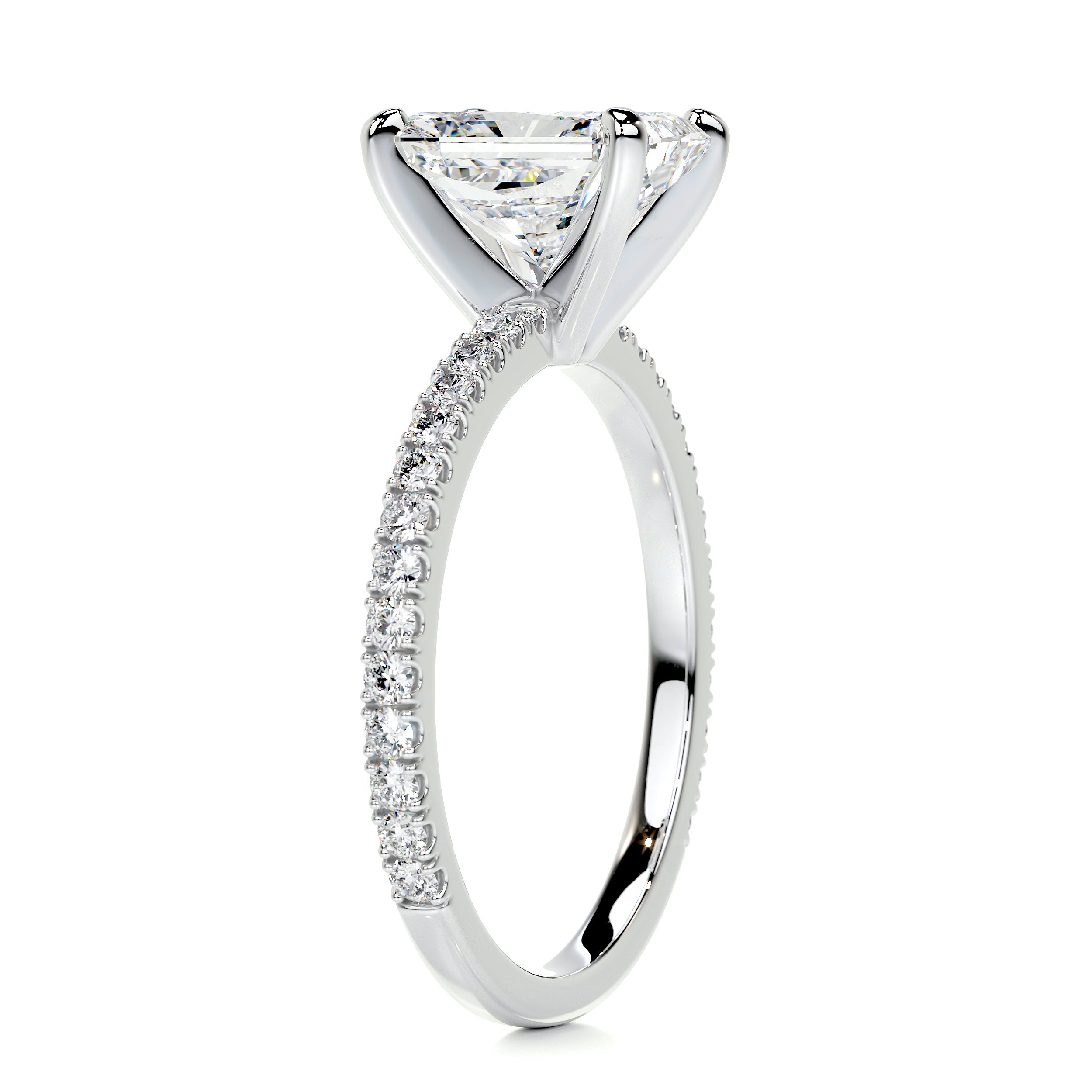 Audrey Diamond Engagement Ring   (2.3 Carat) -14K White Gold