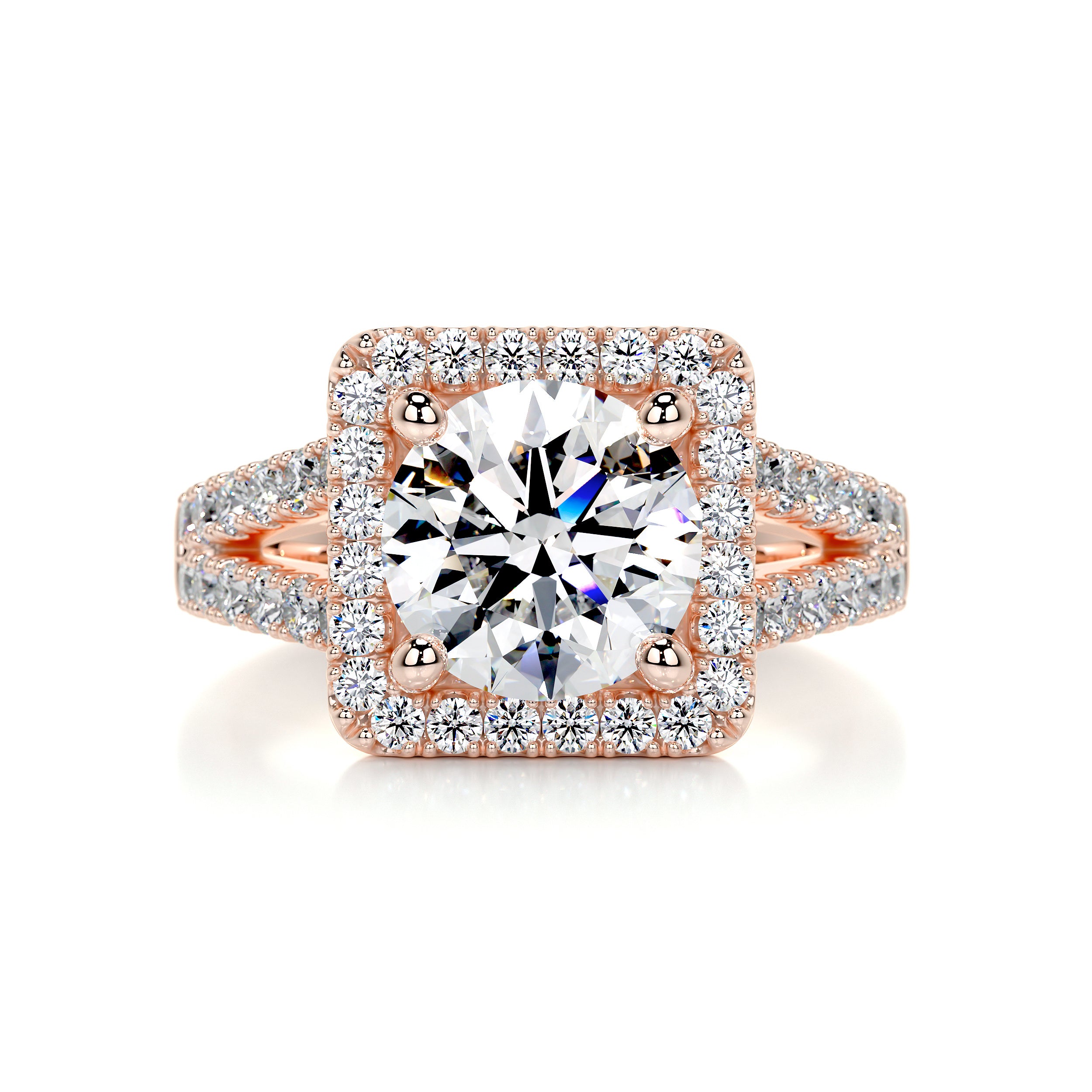 Addison Diamond Engagement Ring   (2.5 Carat) -14K Rose Gold
