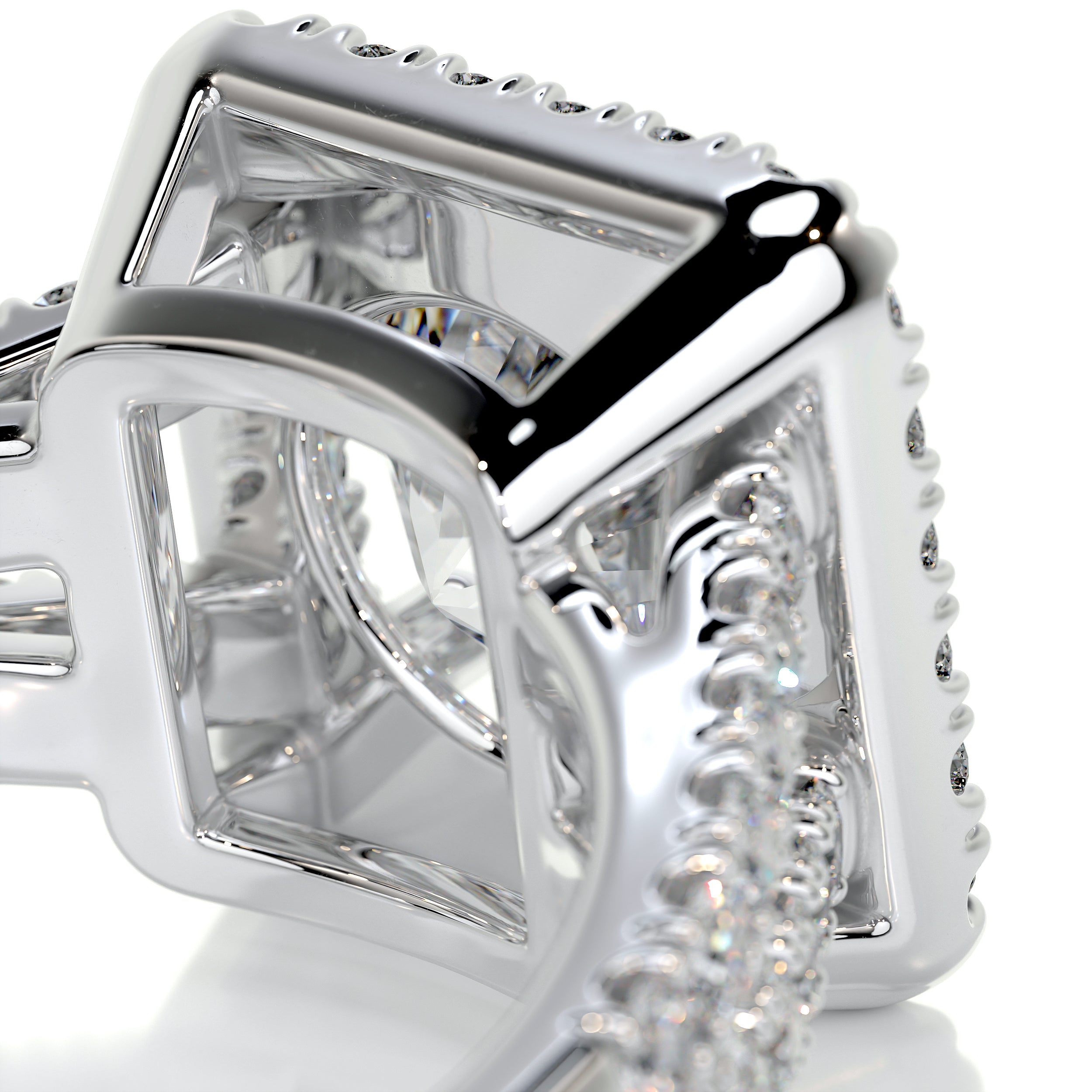 Addison Diamond Engagement Ring   (2.5 Carat) -18K White Gold