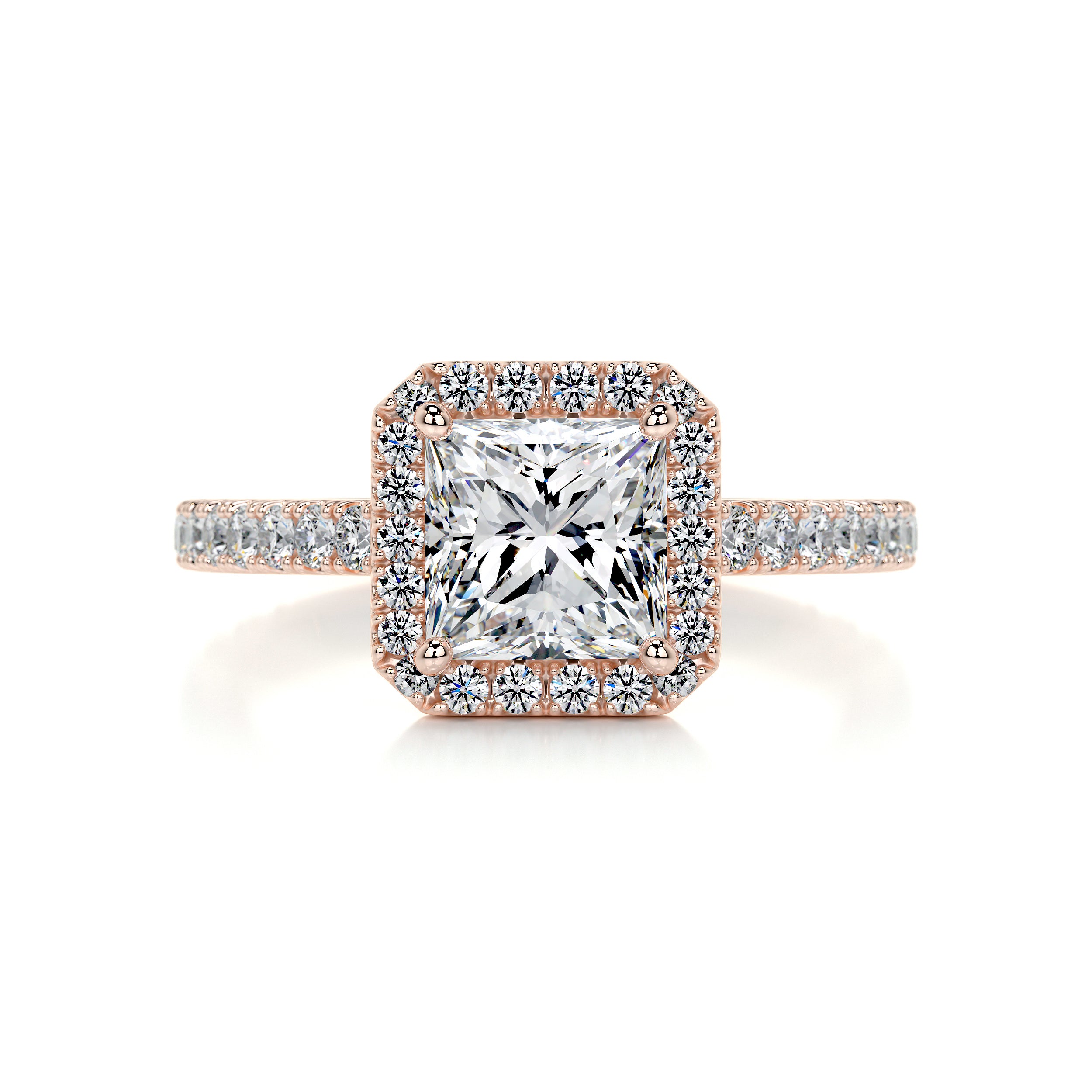 Selena Diamond Engagement Ring   (1.5 Carat) -14K Rose Gold
