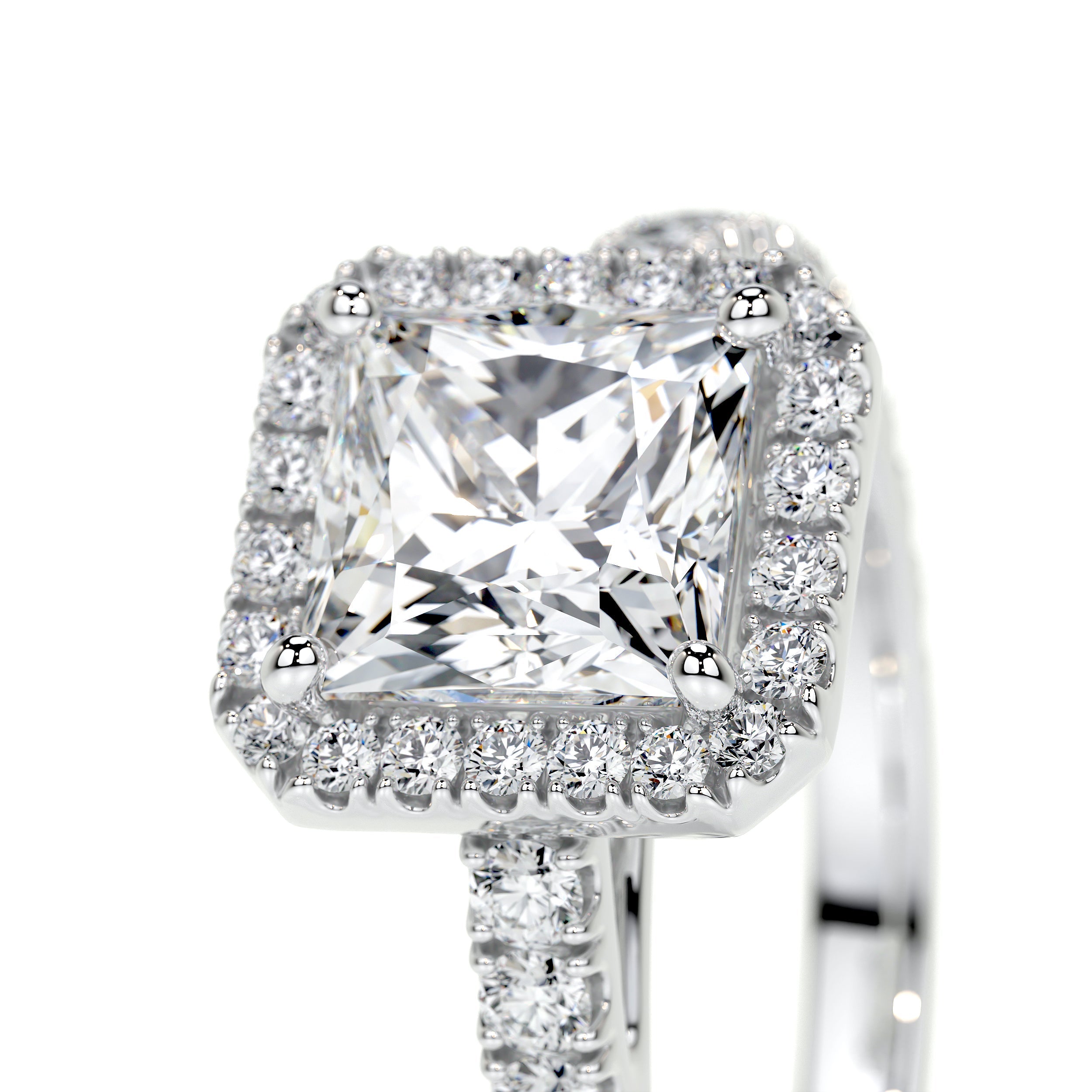 Selena Lab Grown Diamond Ring -14K White Gold