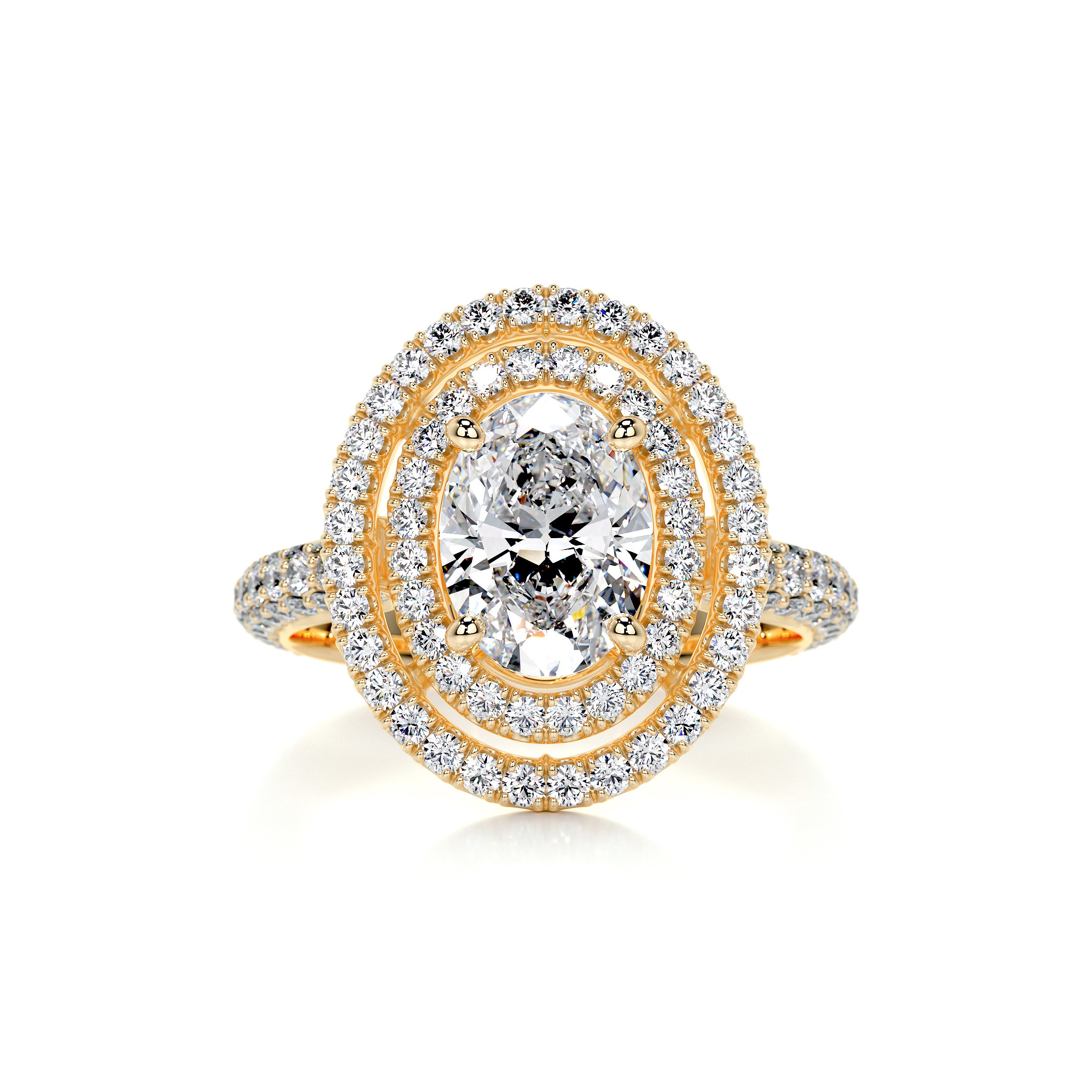 Nora Diamond Engagement Ring   (2.35 Carat) -18K Yellow Gold