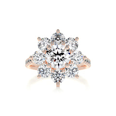 La Fleur Diamond Engagement Ring -14K Rose Gold