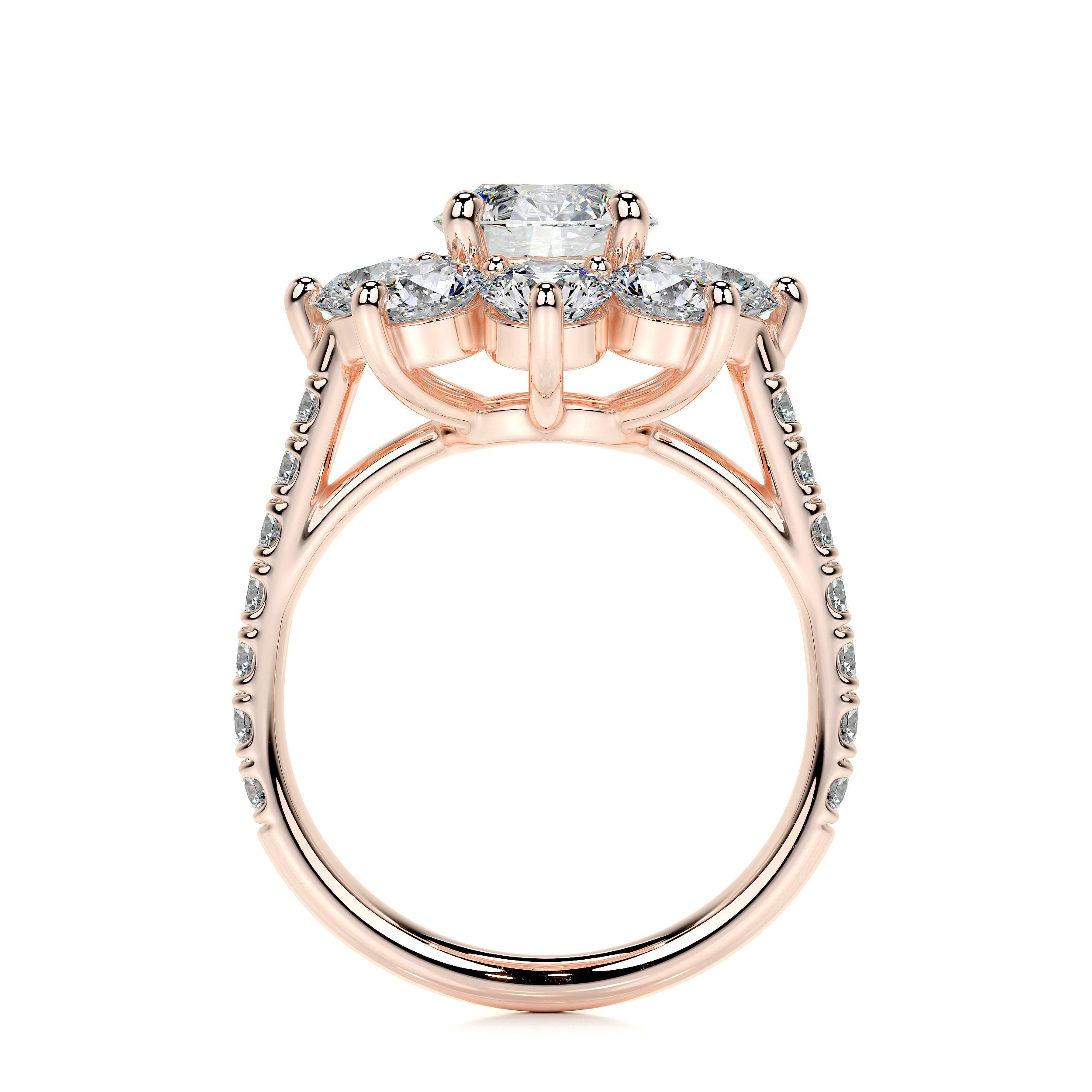 La Fleur Lab Grown Diamond Ring   (2.5 Carat) -14K Rose Gold