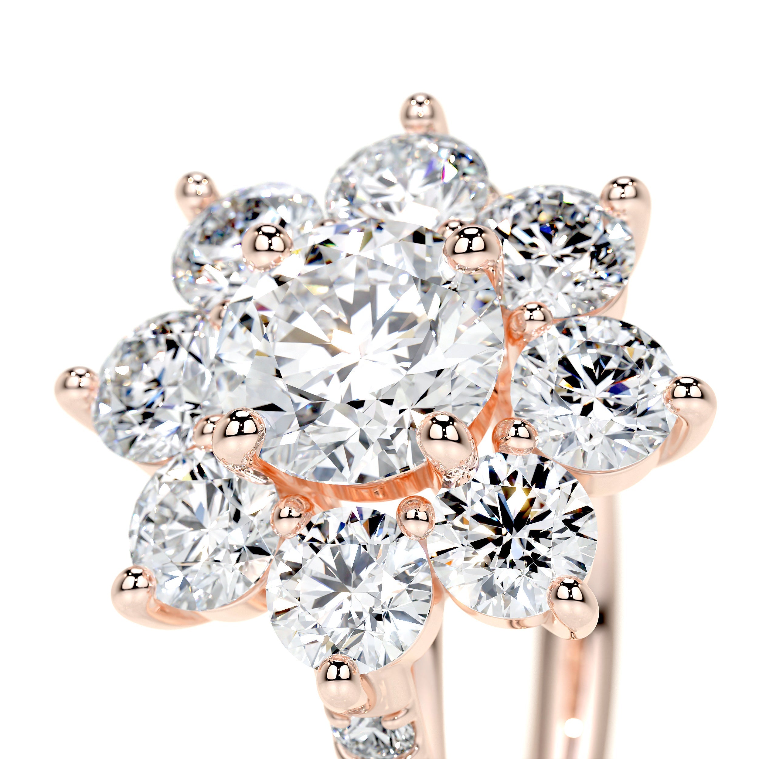 La Fleur Lab Grown Diamond Ring   (2.5 Carat) -14K Rose Gold