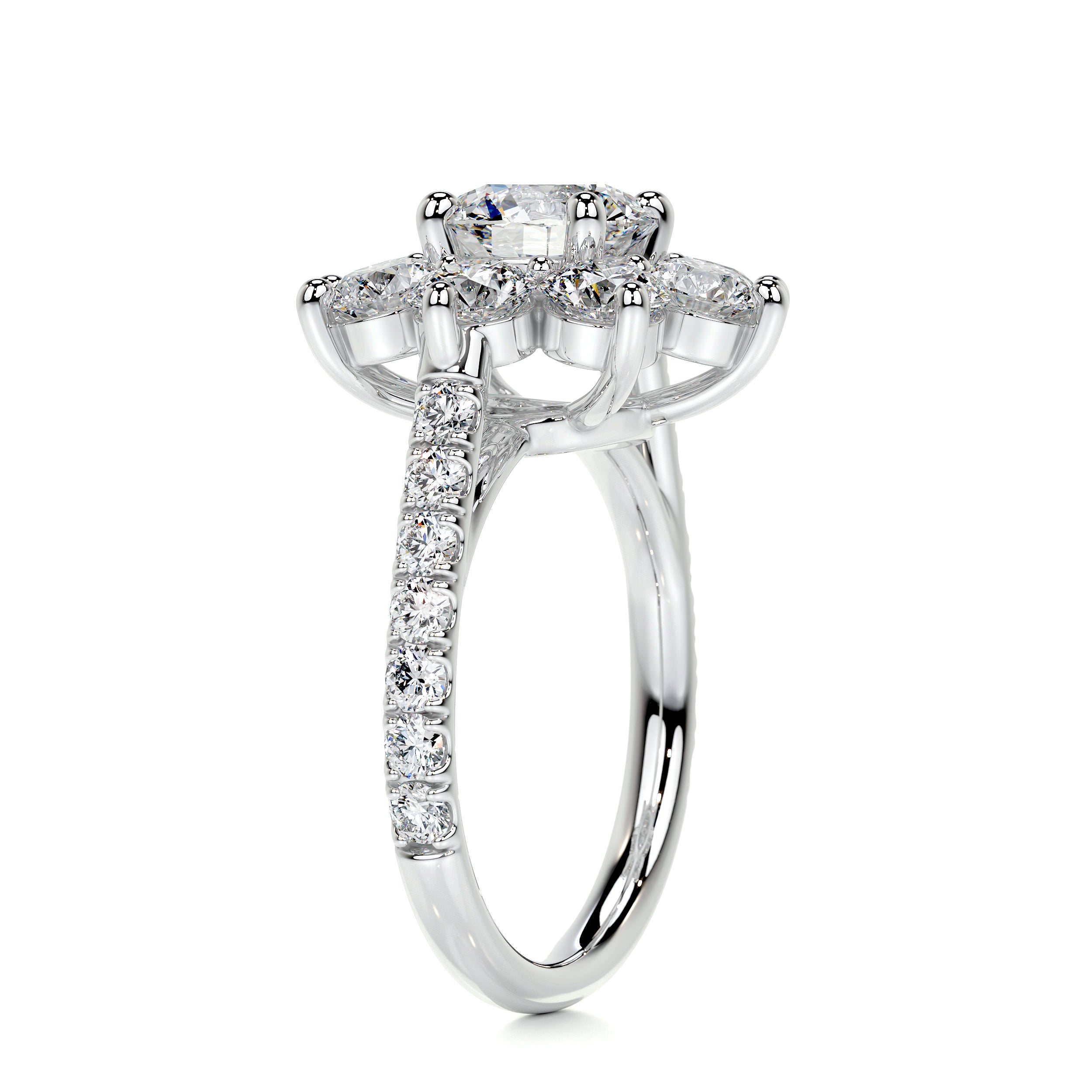 La Fleur Diamond Engagement Ring   (2.5 Carat) -Platinum