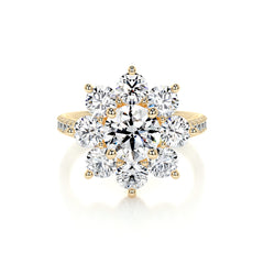 La Fleur Lab Grown Diamond Ring -18K Yellow Gold