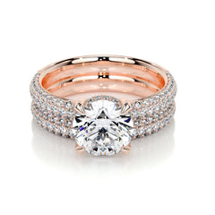 Helena Lab Grown Diamond Bridal Set -14K Rose Gold