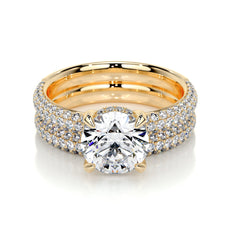Helena Lab Grown Diamond Bridal Set -18K Yellow Gold
