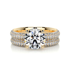 Helena Diamond Bridal Set -18K Yellow Gold