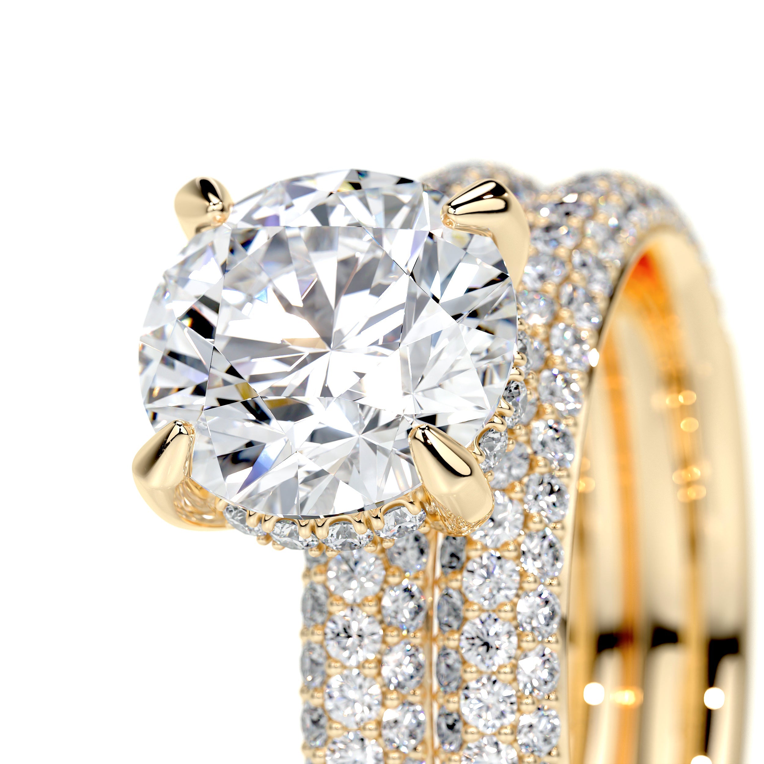 Helena Lab Grown Diamond Bridal Set   (2 Carat) -18K Yellow Gold