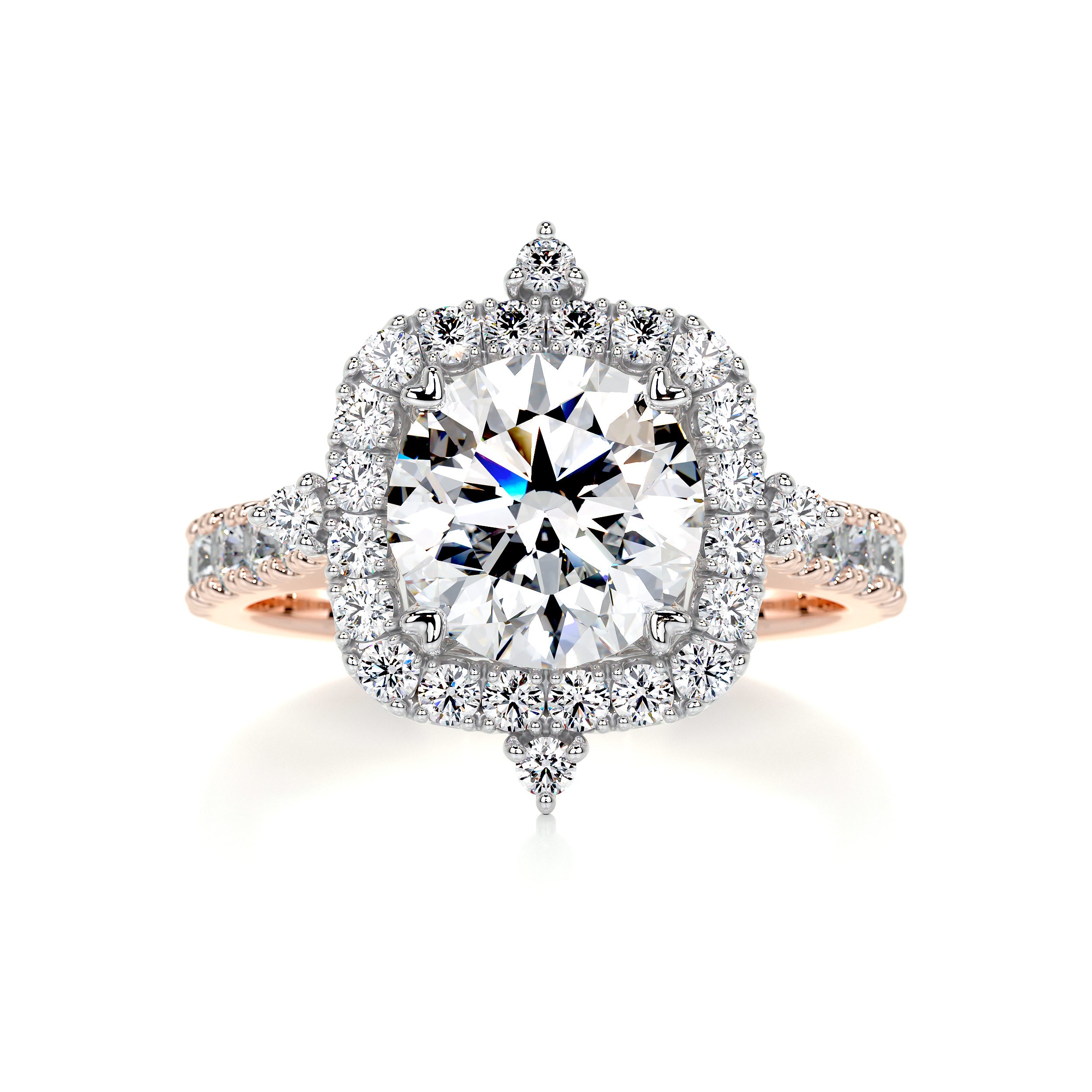 Francesca Diamond Engagement Ring -14K Rose Gold