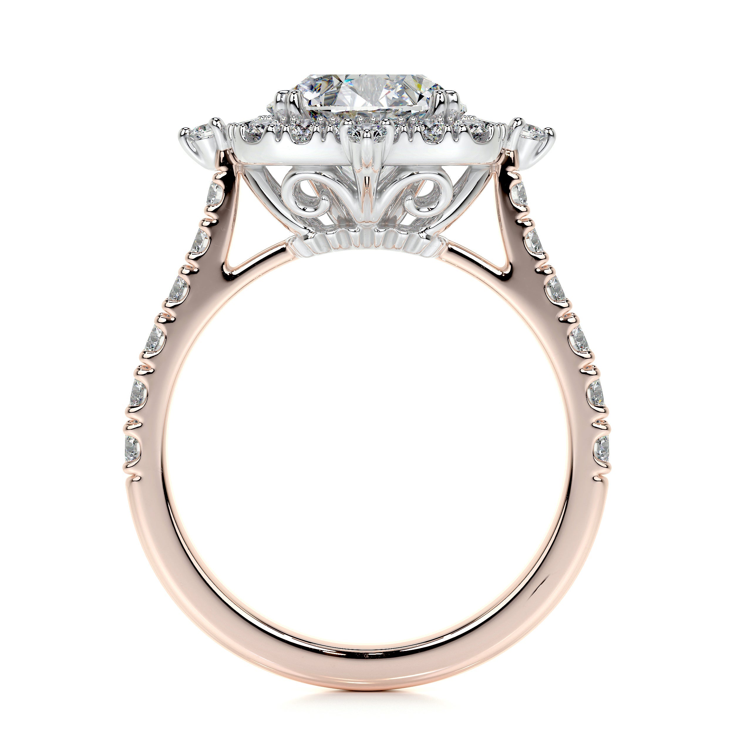 Francesca Lab Grown Diamond Ring   (2 Carat) -14K Rose Gold