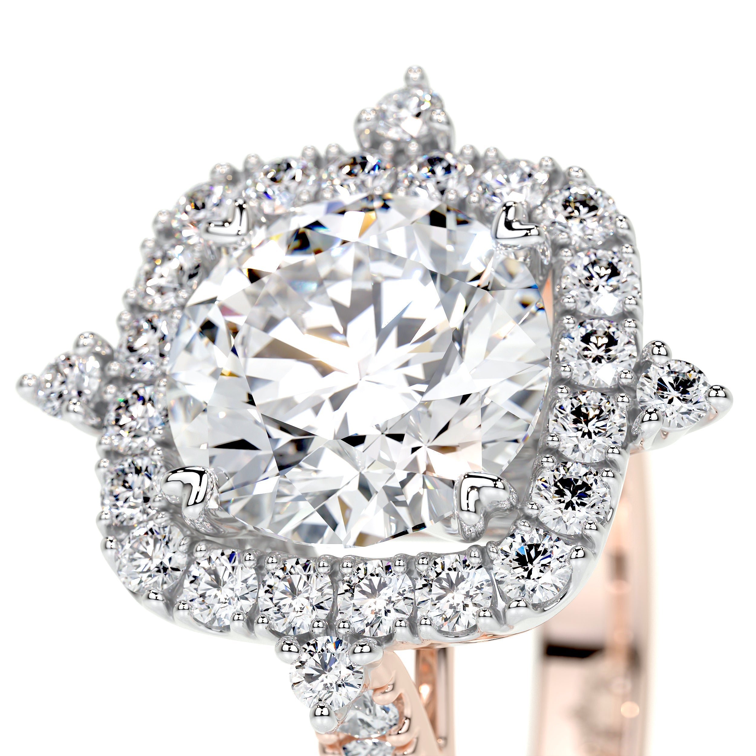 Francesca Lab Grown Diamond Ring   (2 Carat) -14K Rose Gold