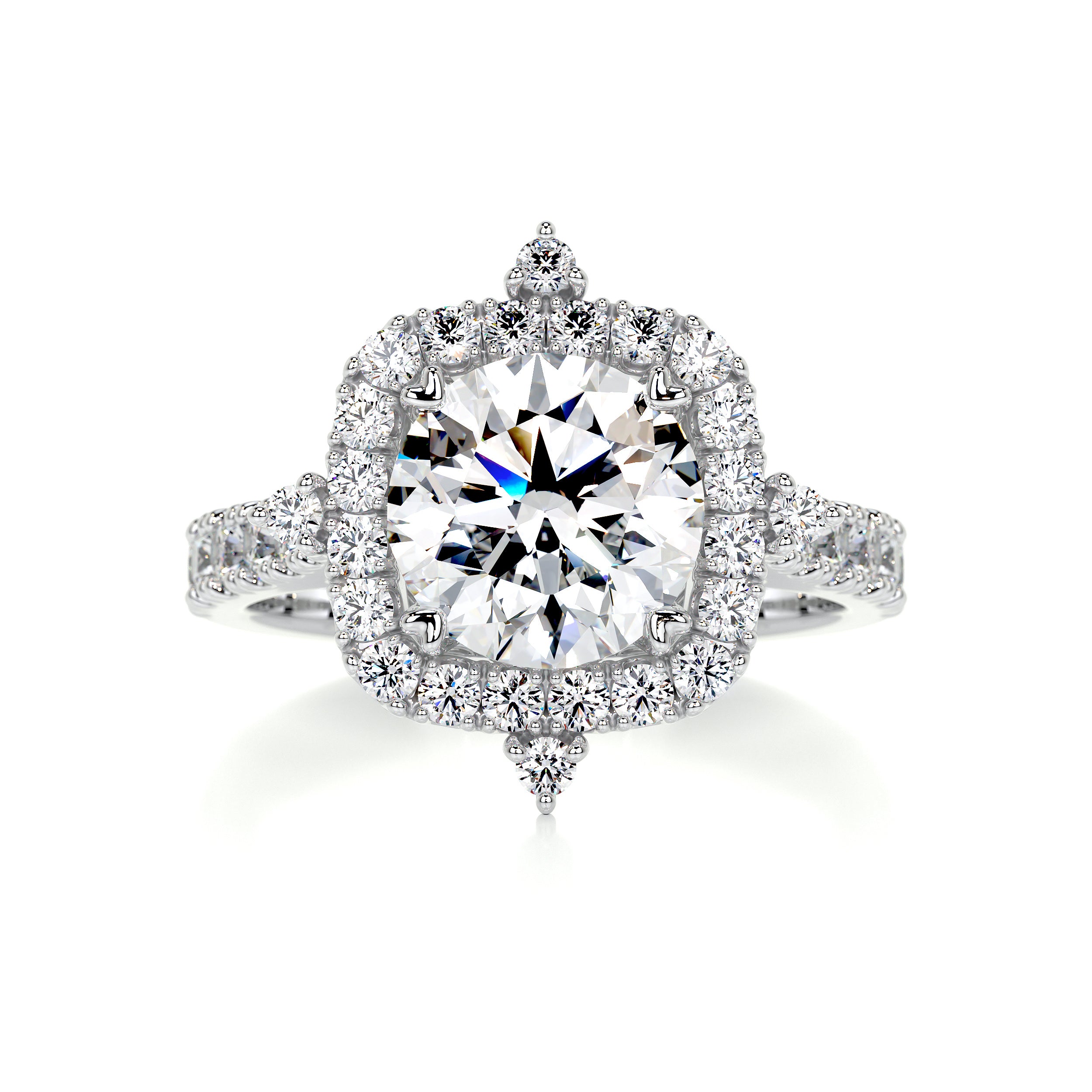 Francesca Diamond Engagement Ring -18K White Gold