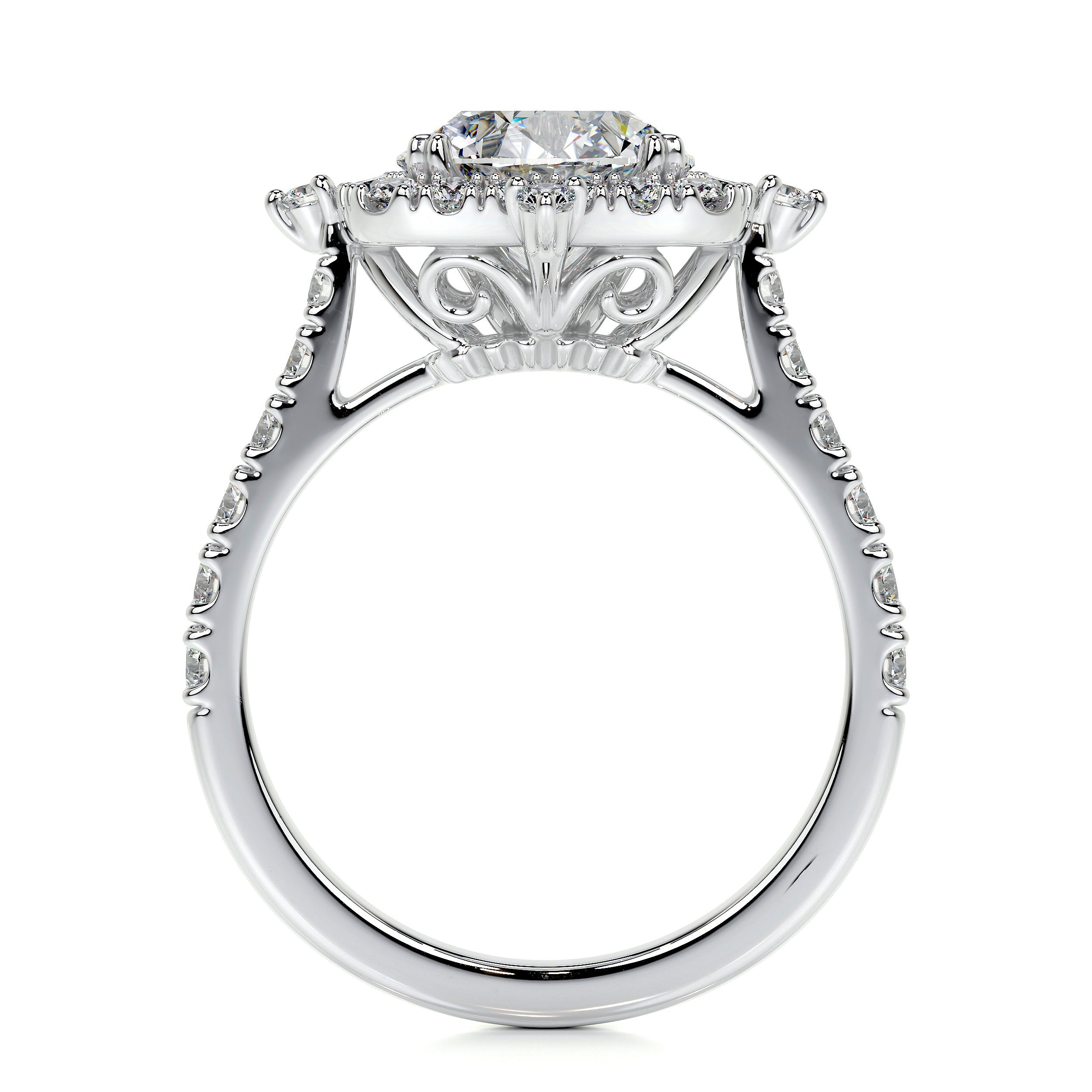 Francesca Lab Grown Diamond Ring   (2 Carat) -14K White Gold