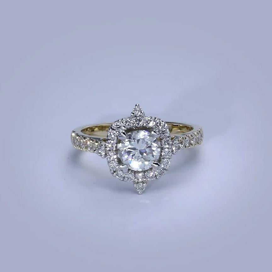 Francesca Lab Grown Diamond Ring   (2 Carat) -14K White Gold