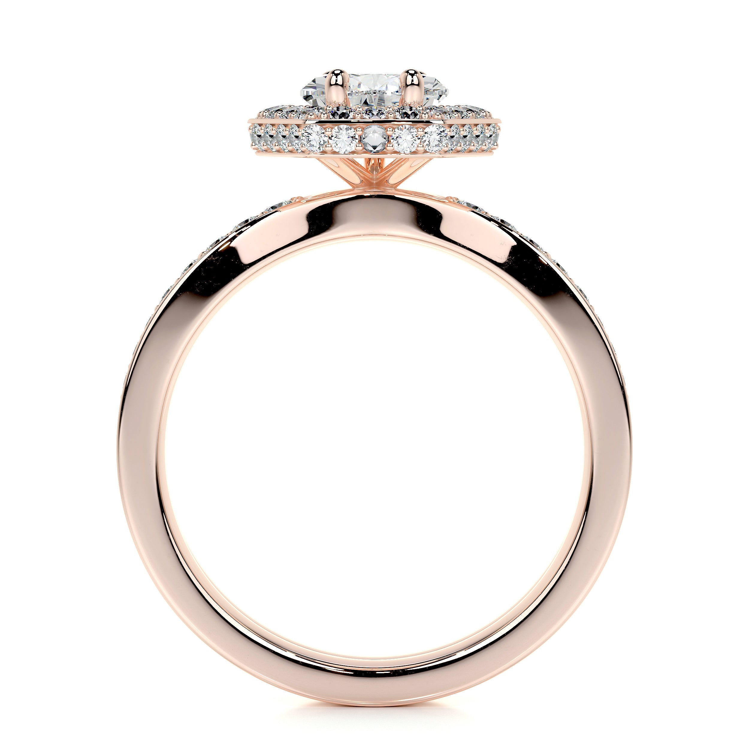 Kendall Lab Grown Diamond Bridal Set   (2.5 Carat) -14K Rose Gold