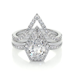 Kendall Lab Grown Diamond Bridal Set -18K White Gold