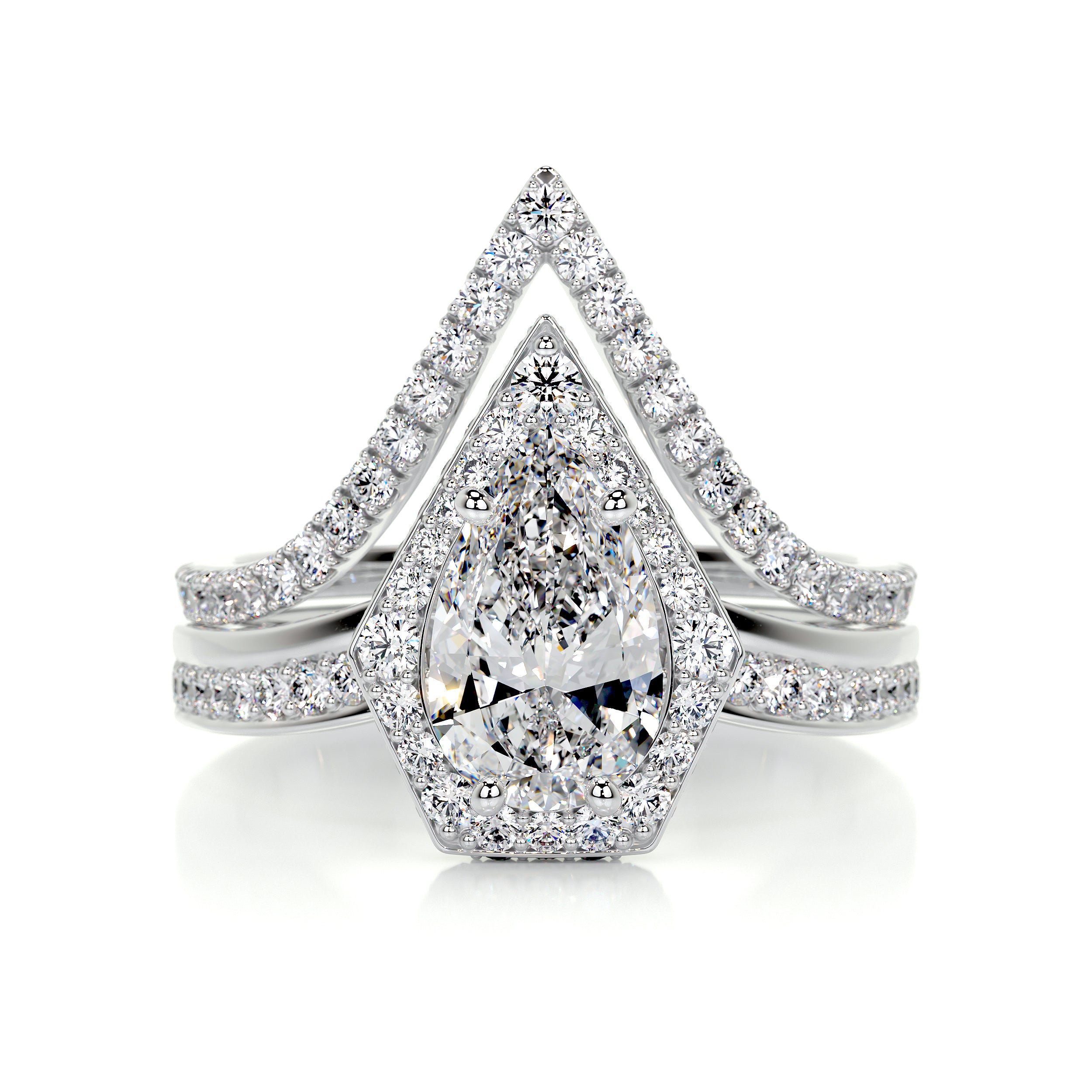Kendall Diamond Bridal Set   (2.5 Carat) -18K White Gold