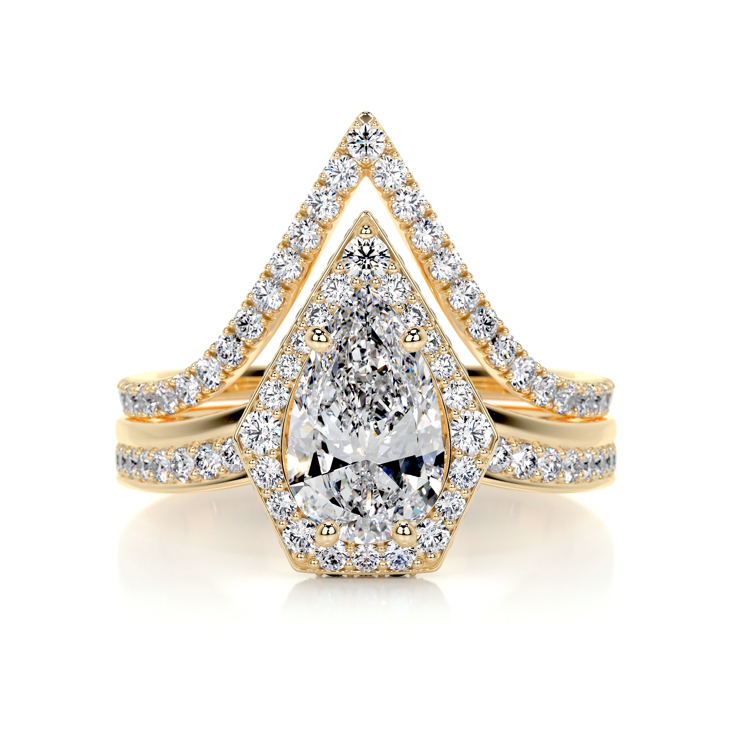 Kendall Diamond Bridal Set   (2.5 Carat) -18K Yellow Gold