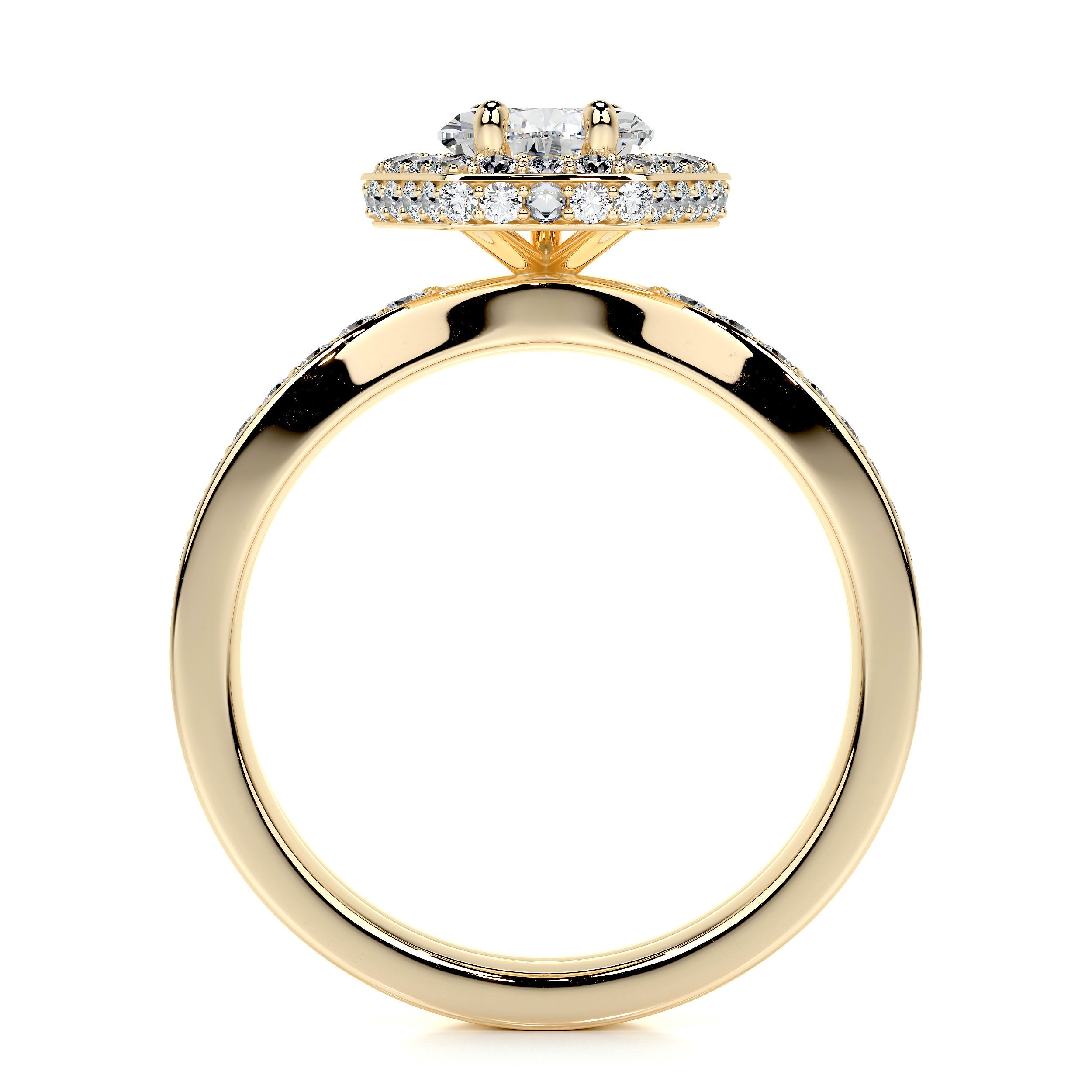 Kendall Lab Grown Diamond Bridal Set   (2.5 Carat) -18K Yellow Gold