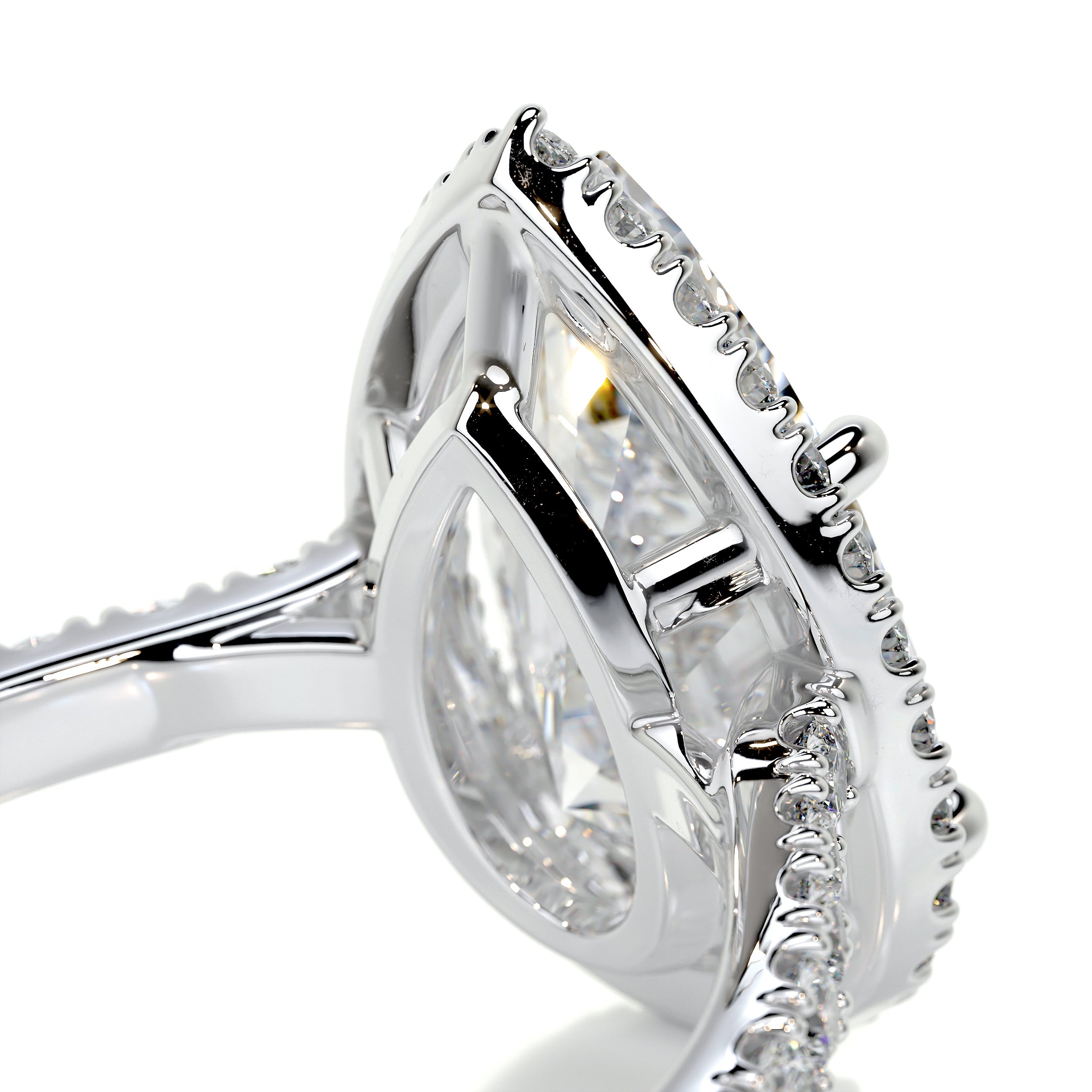 Sophia Diamond Engagement Ring   (3 Carat) -14K White Gold