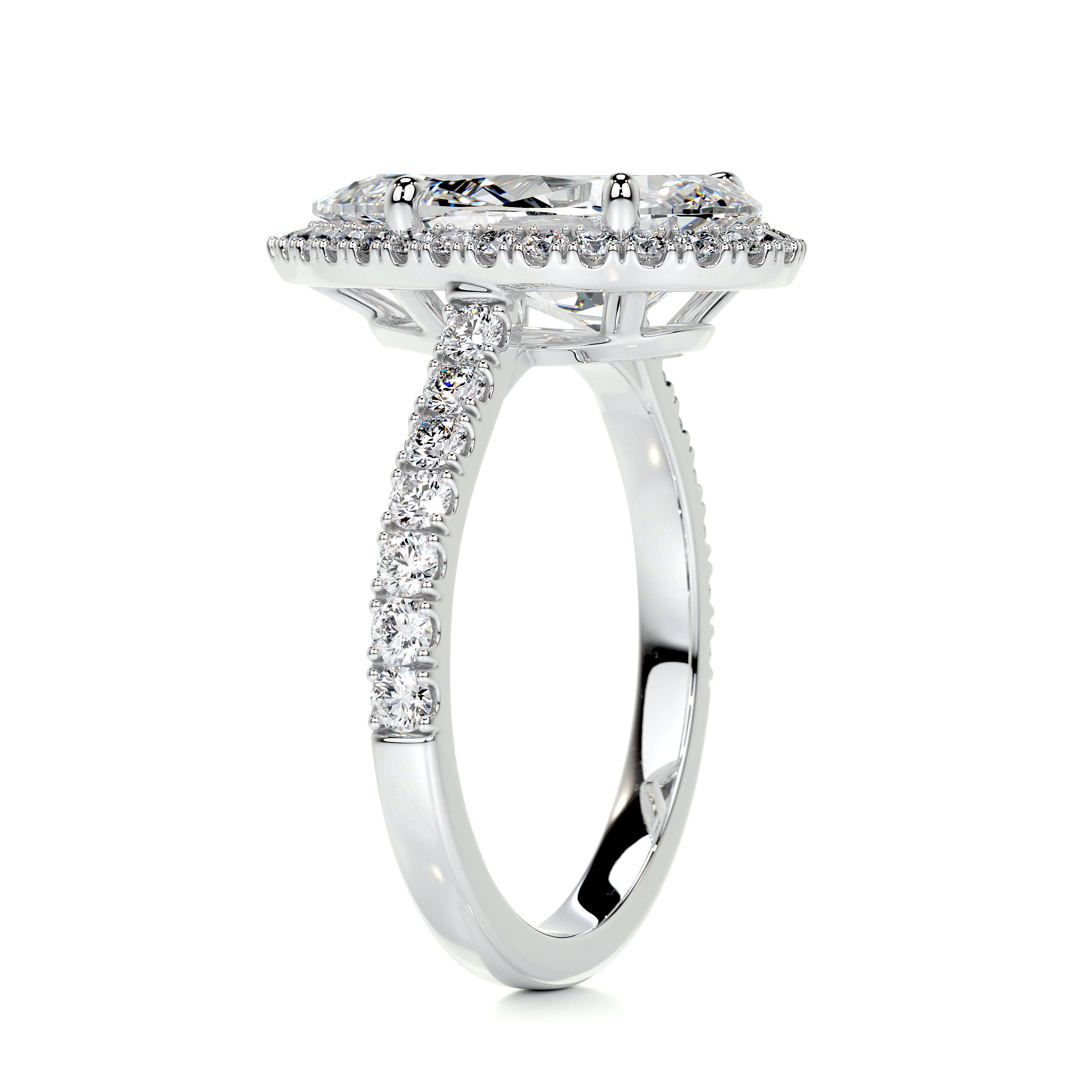Sophia Diamond Engagement Ring   (3 Carat) -14K White Gold