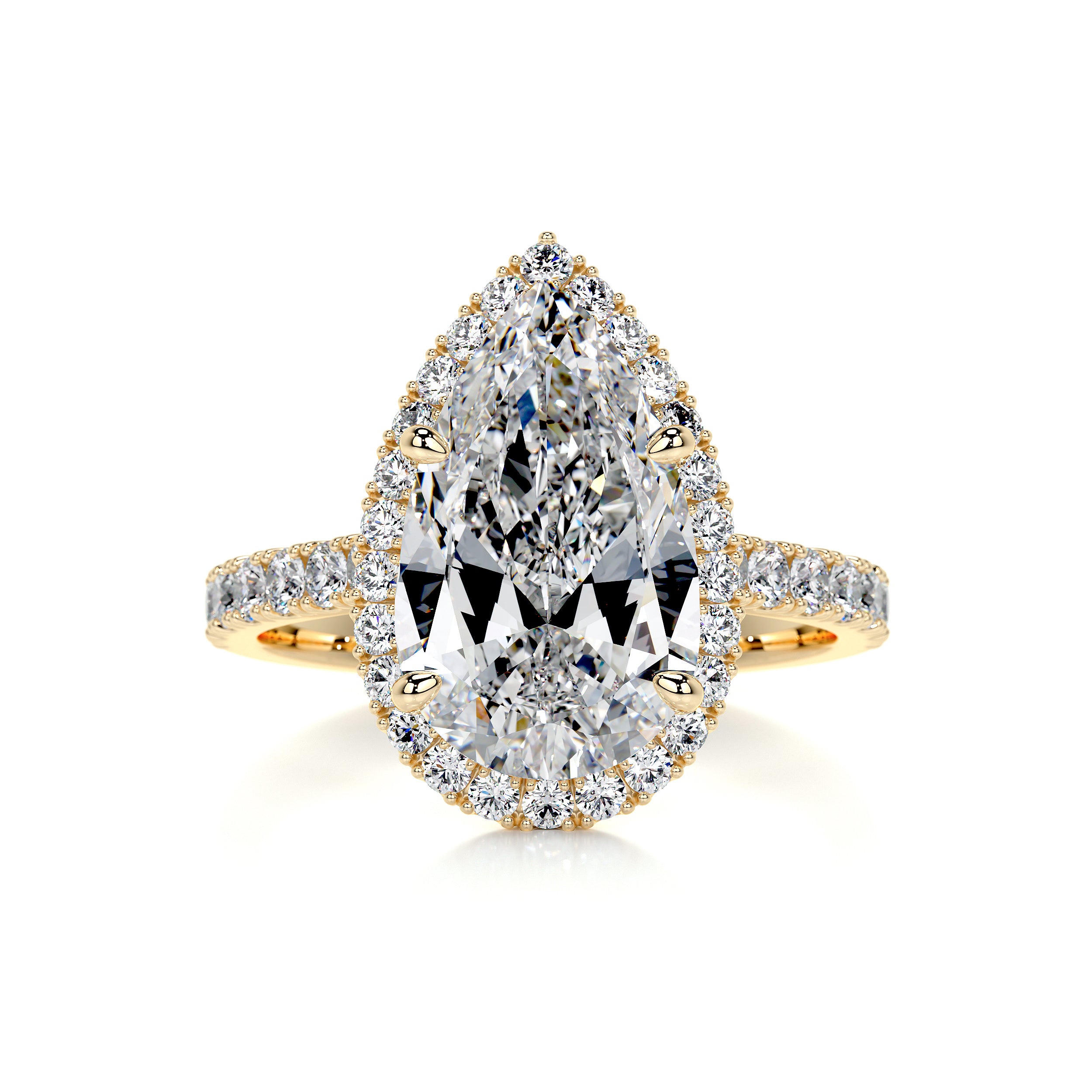 Sophia Diamond Engagement Ring   (3 Carat) -18K Yellow Gold