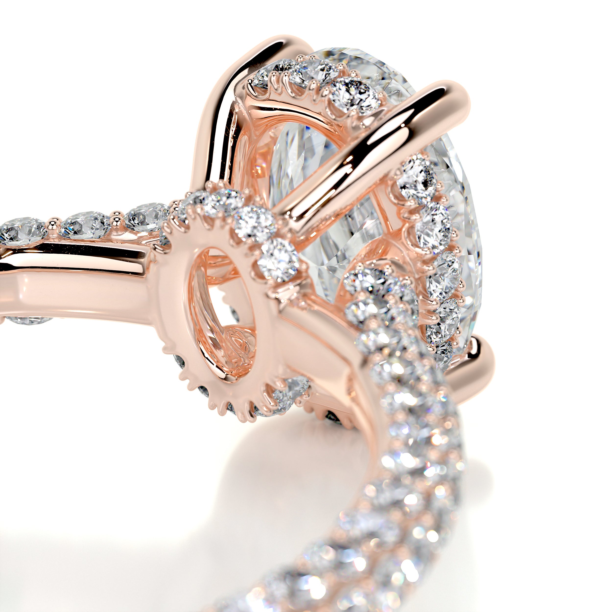 Rebecca Diamond Engagement Ring   (1.8 Carat) -14K Rose Gold