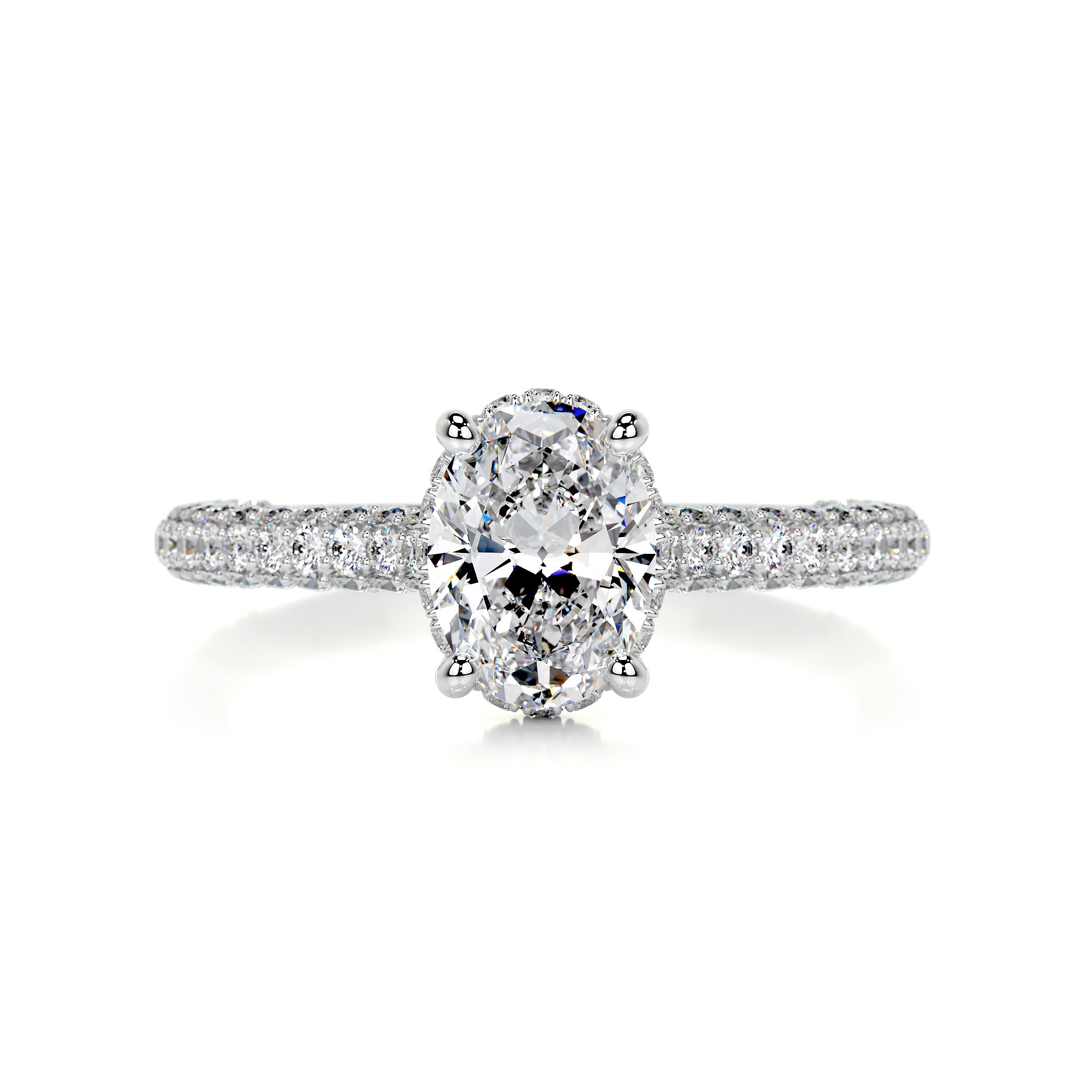 Rebecca Diamond Engagement Ring   (1.8 Carat) -18K White Gold